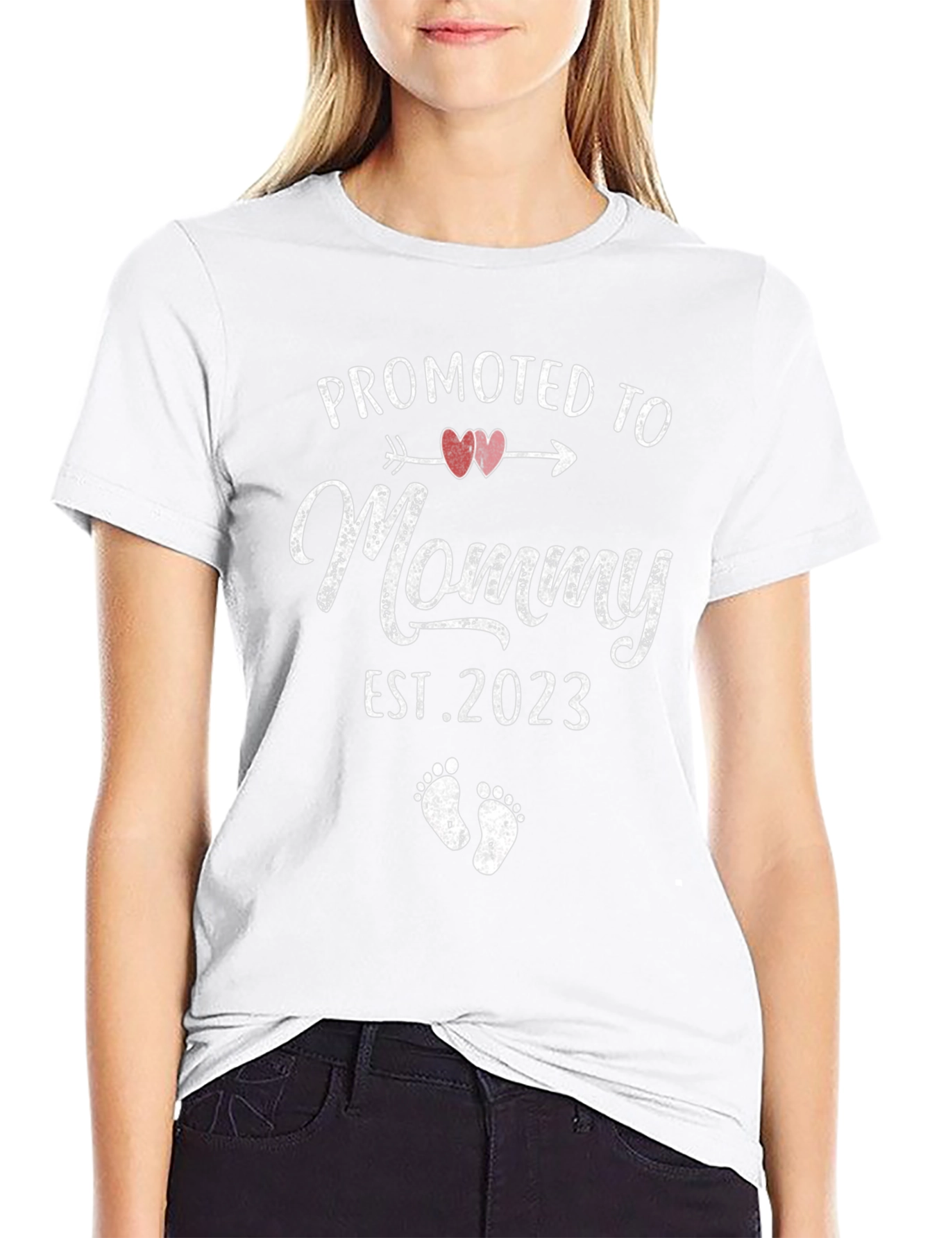 Promoted to Mommy EST 2023 Graphic Tee