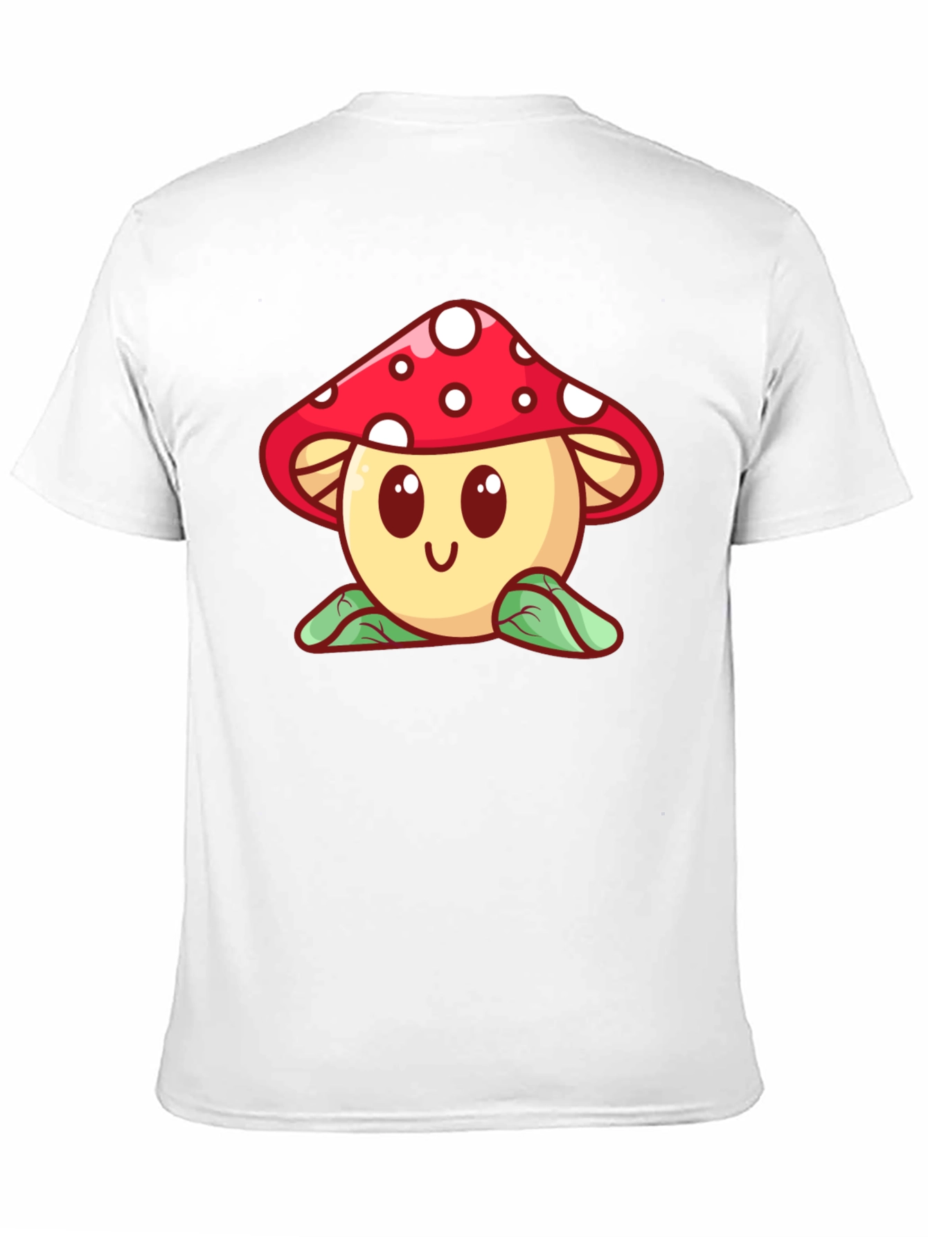 Mushroom Graphic Black T-Shirt - Cute Cartoon Design