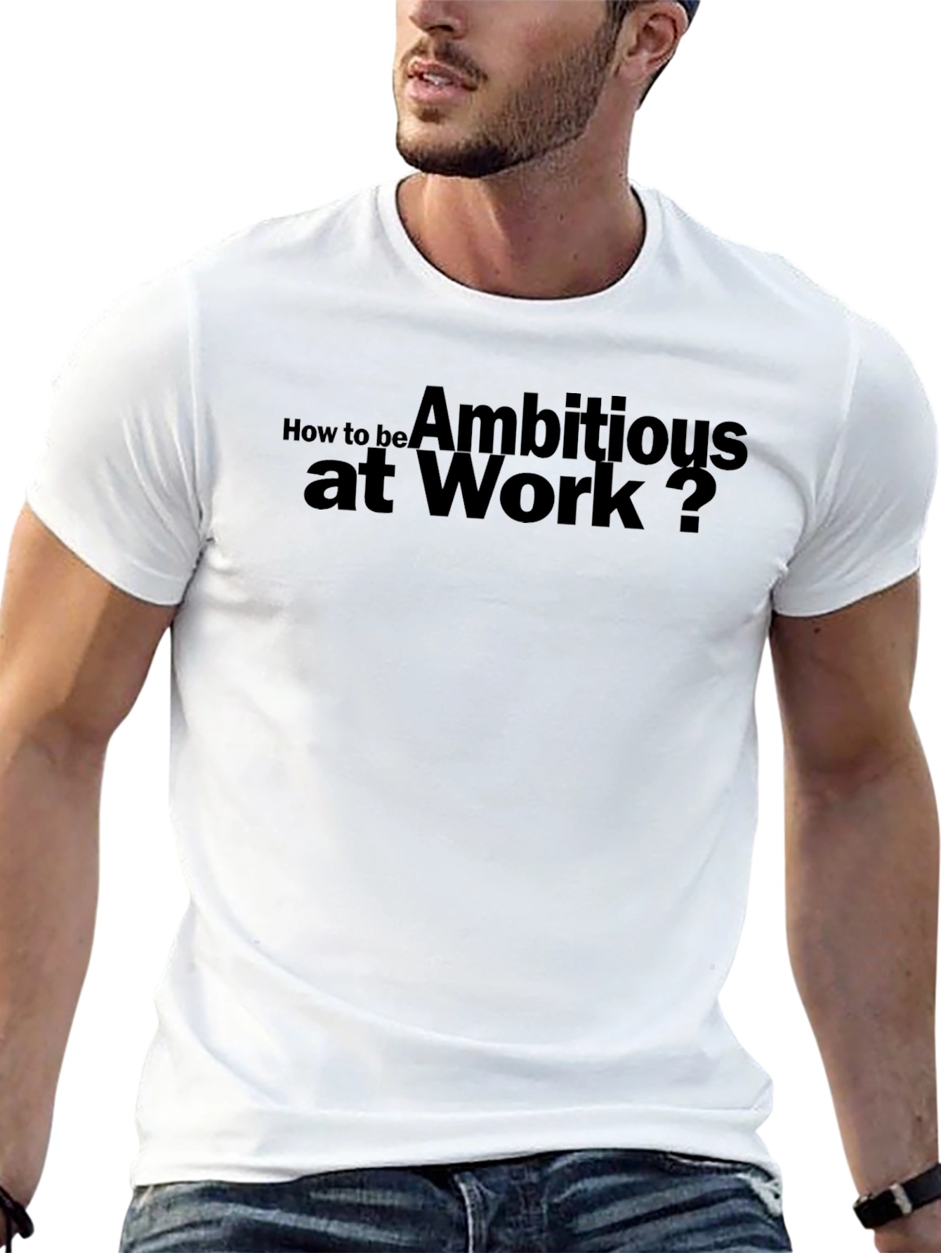 Ambitious at Work? Black Crew Neck T-Shirt
