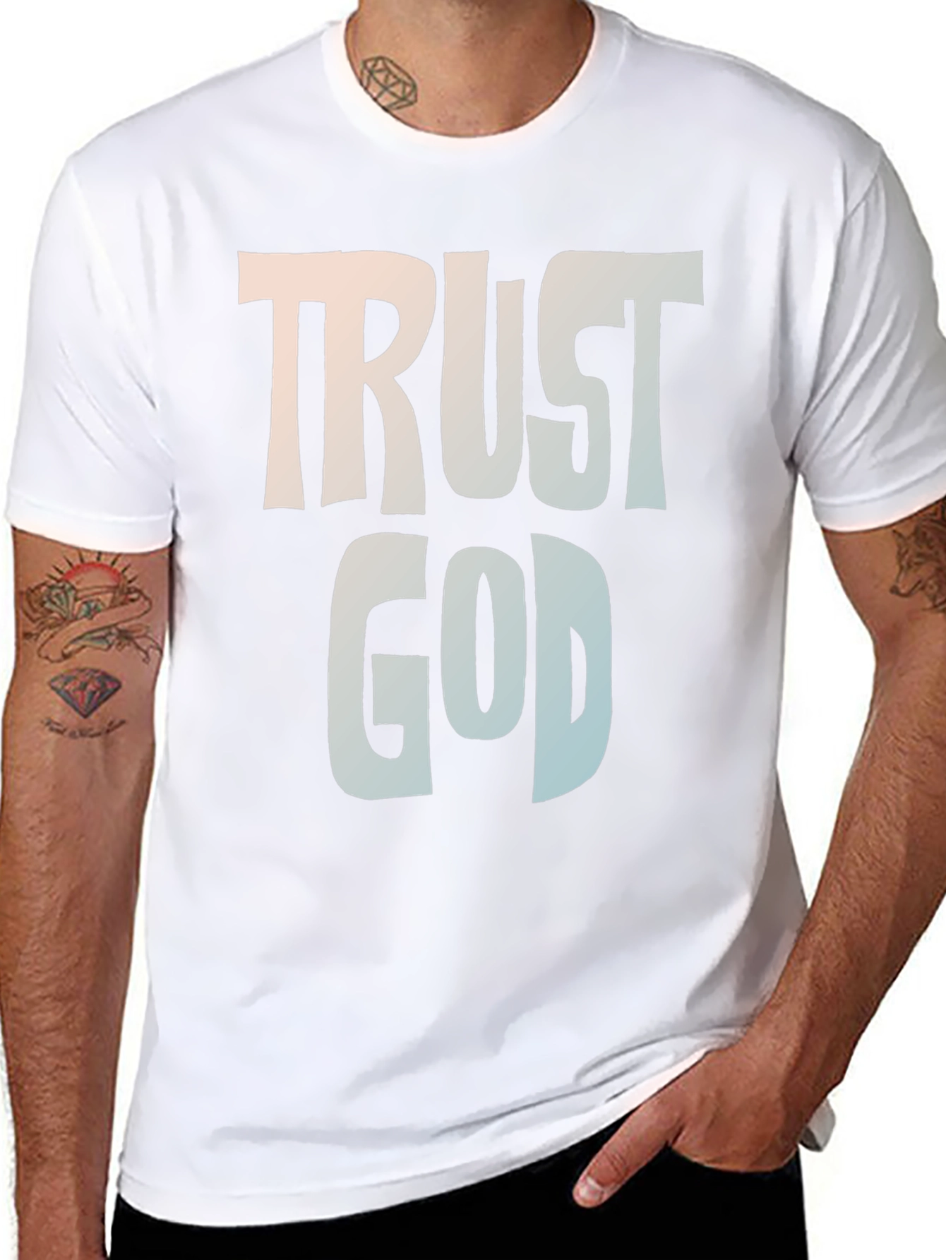Trust God Graphic Tee - Faith-Based Apparel