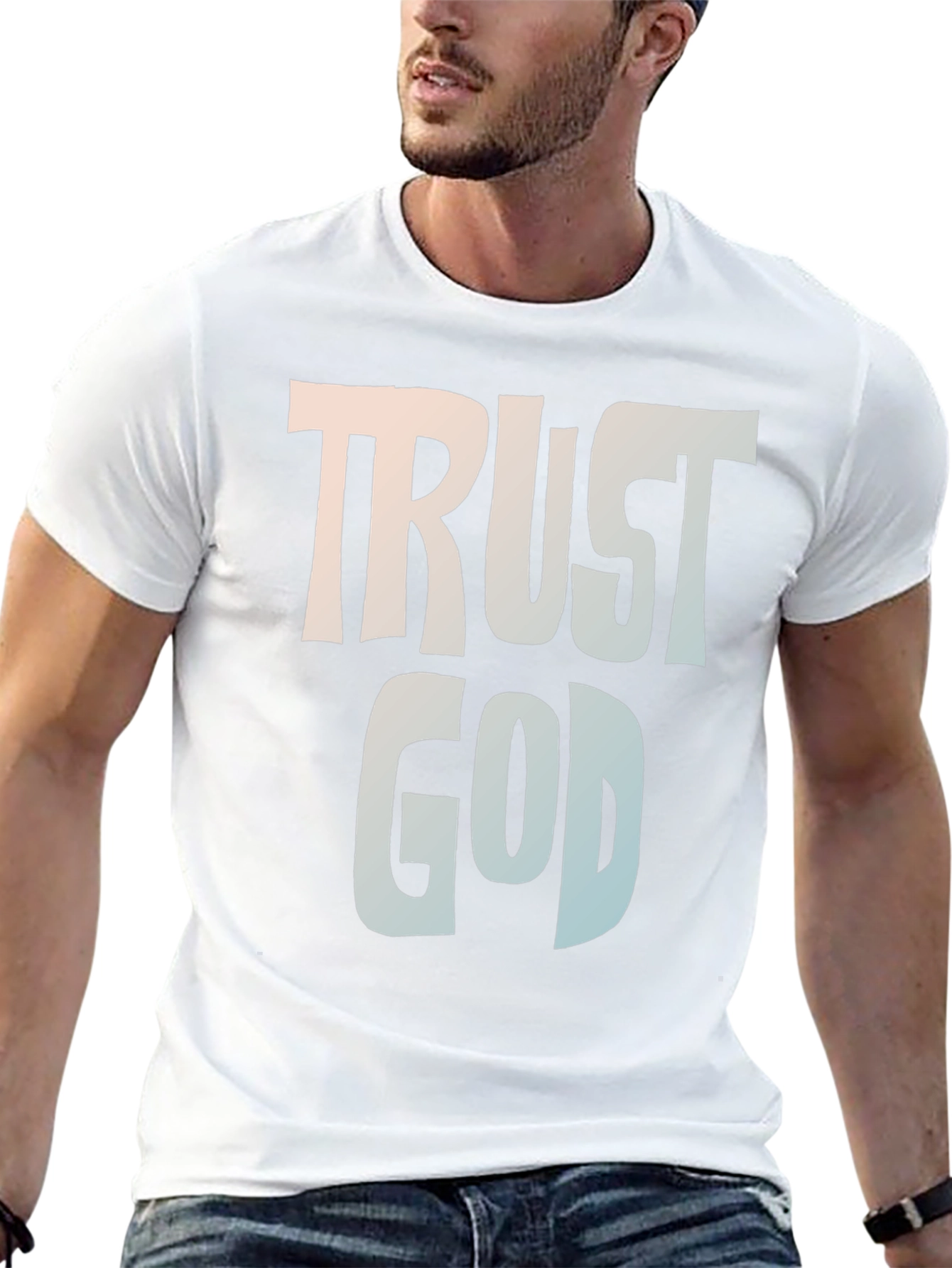 Trust God Graphic Tee - Faith-Based Apparel