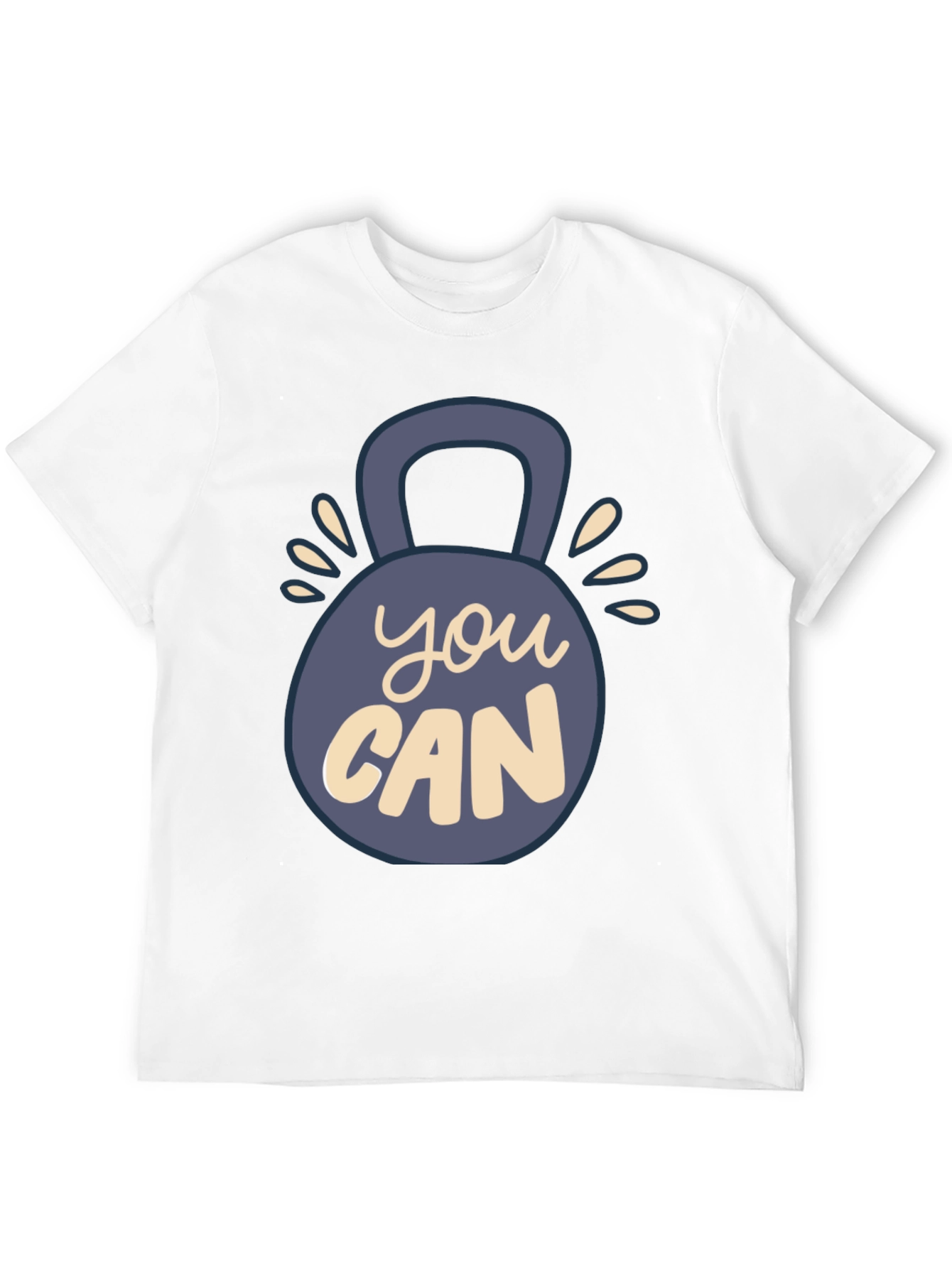 Motivational You Can Kettlebell Graphic T-Shirt