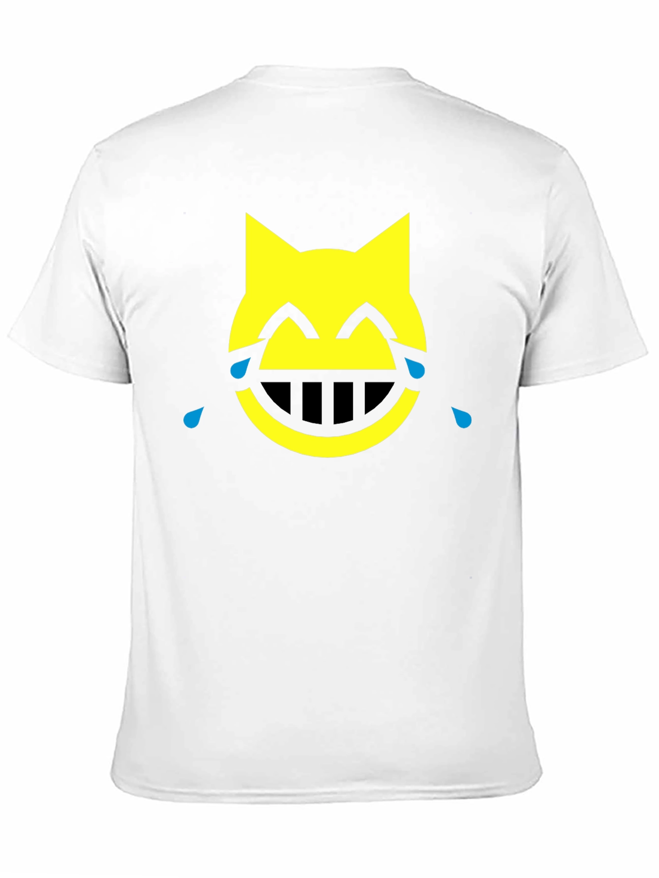 Funny Cat Crying Black T-Shirt
