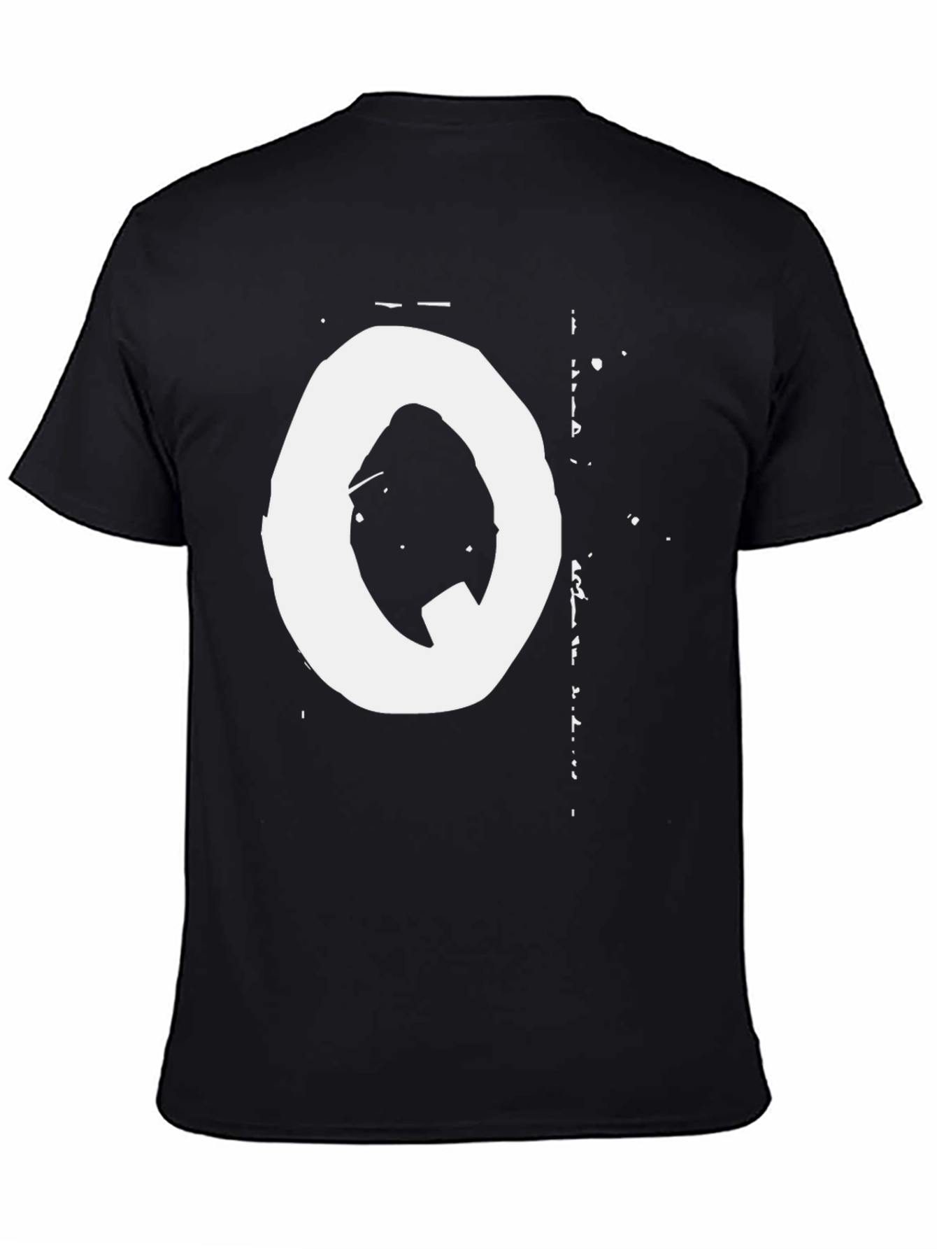 Abstract O Graphic Print T-Shirt - Black