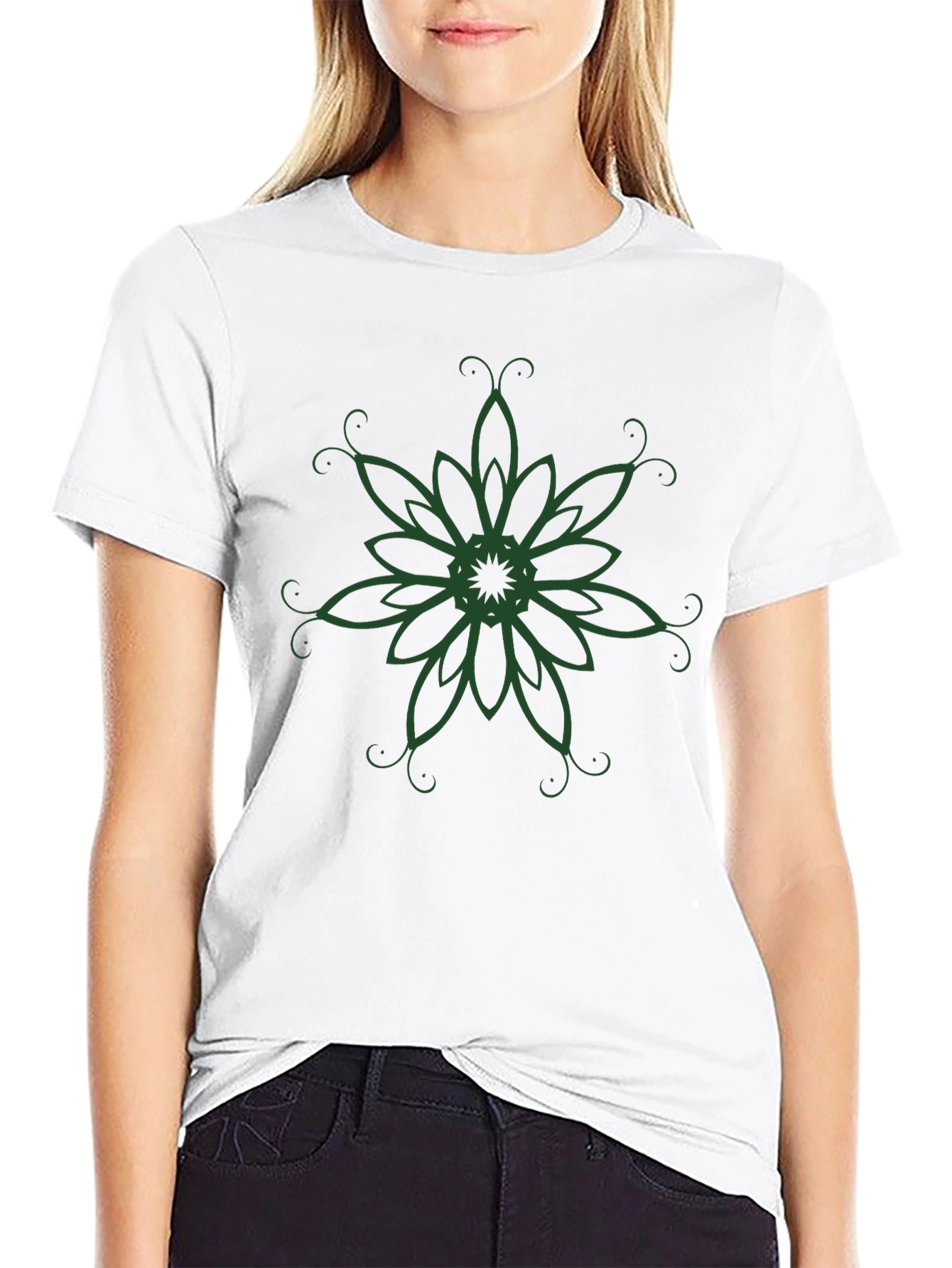 Emerald Green Mandala Graphic T-Shirt