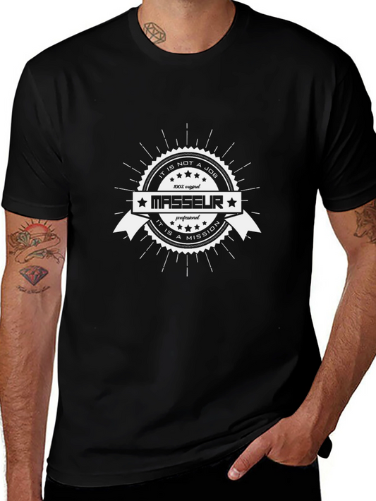 Masseur Professional Black T-Shirt: Not a Job A Mission