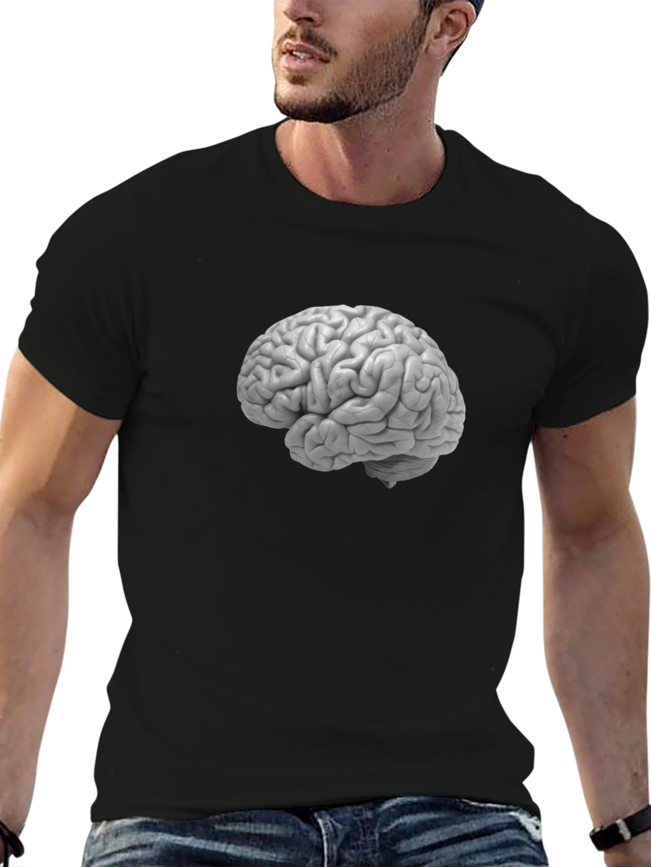 Brain Graphic Tee - Mens Black T-Shirt