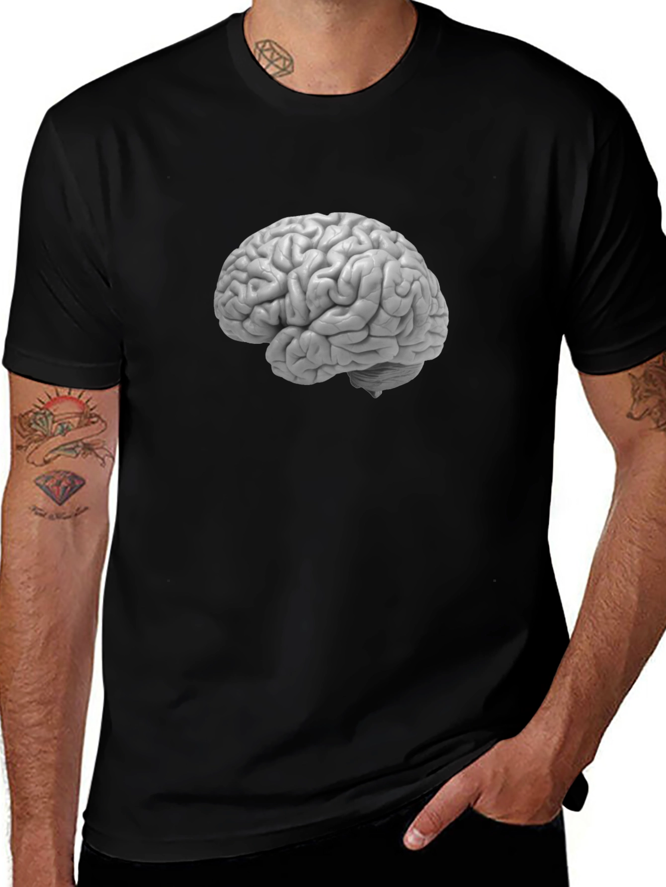 Brain Graphic Tee - Mens Black T-Shirt