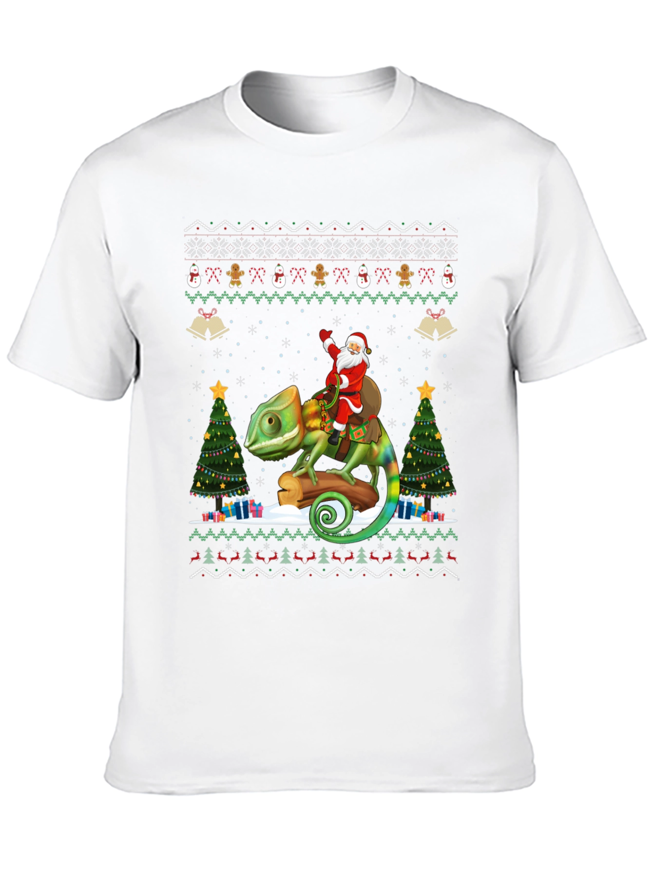 Chameleon Santa Christmas Tee