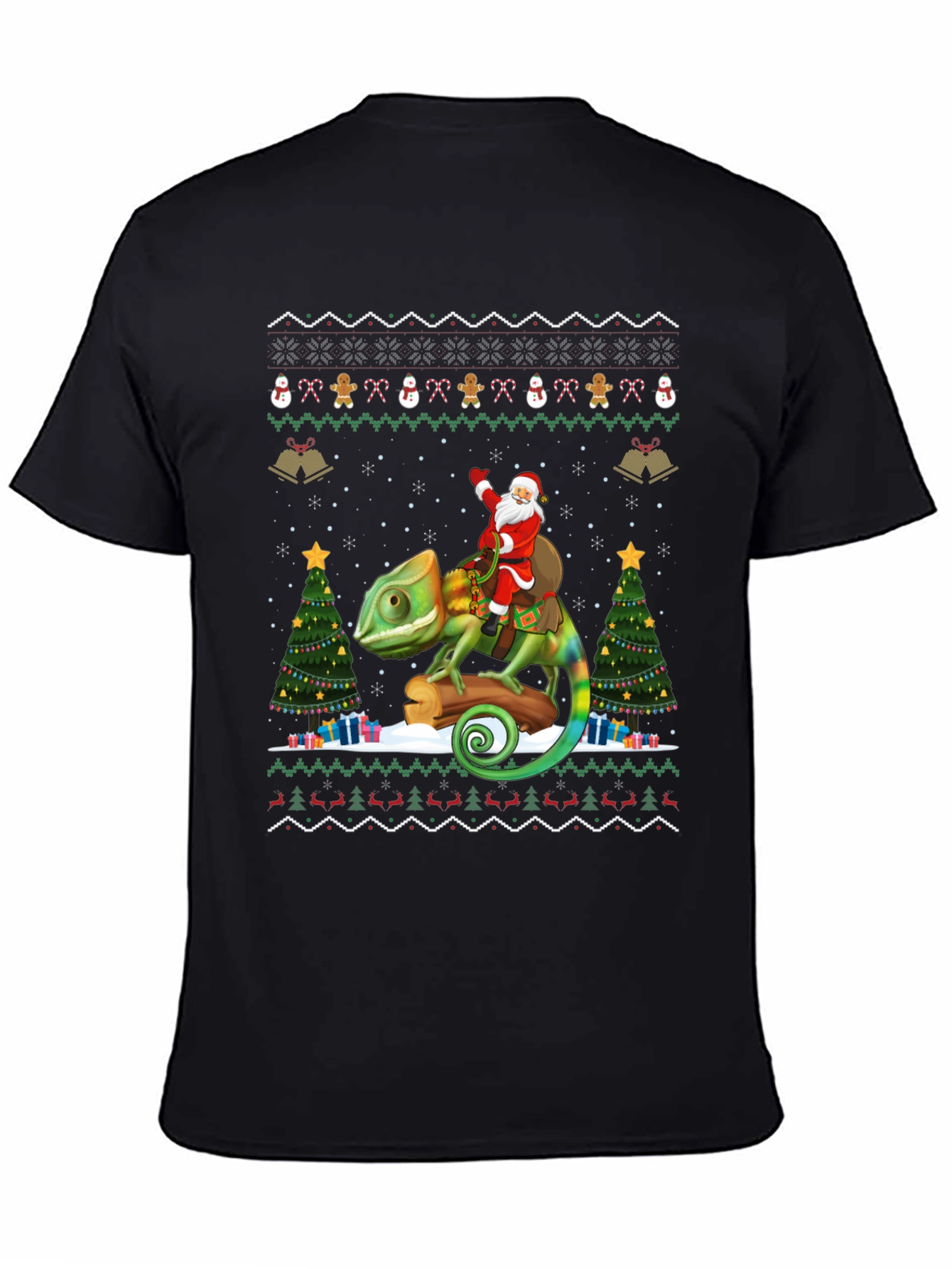 Chameleon Santa Christmas Tee