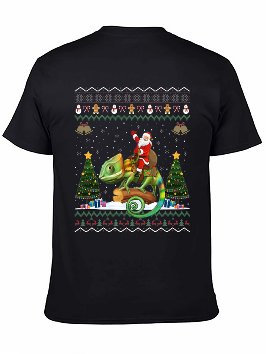 Chameleon Santa Christmas Tee