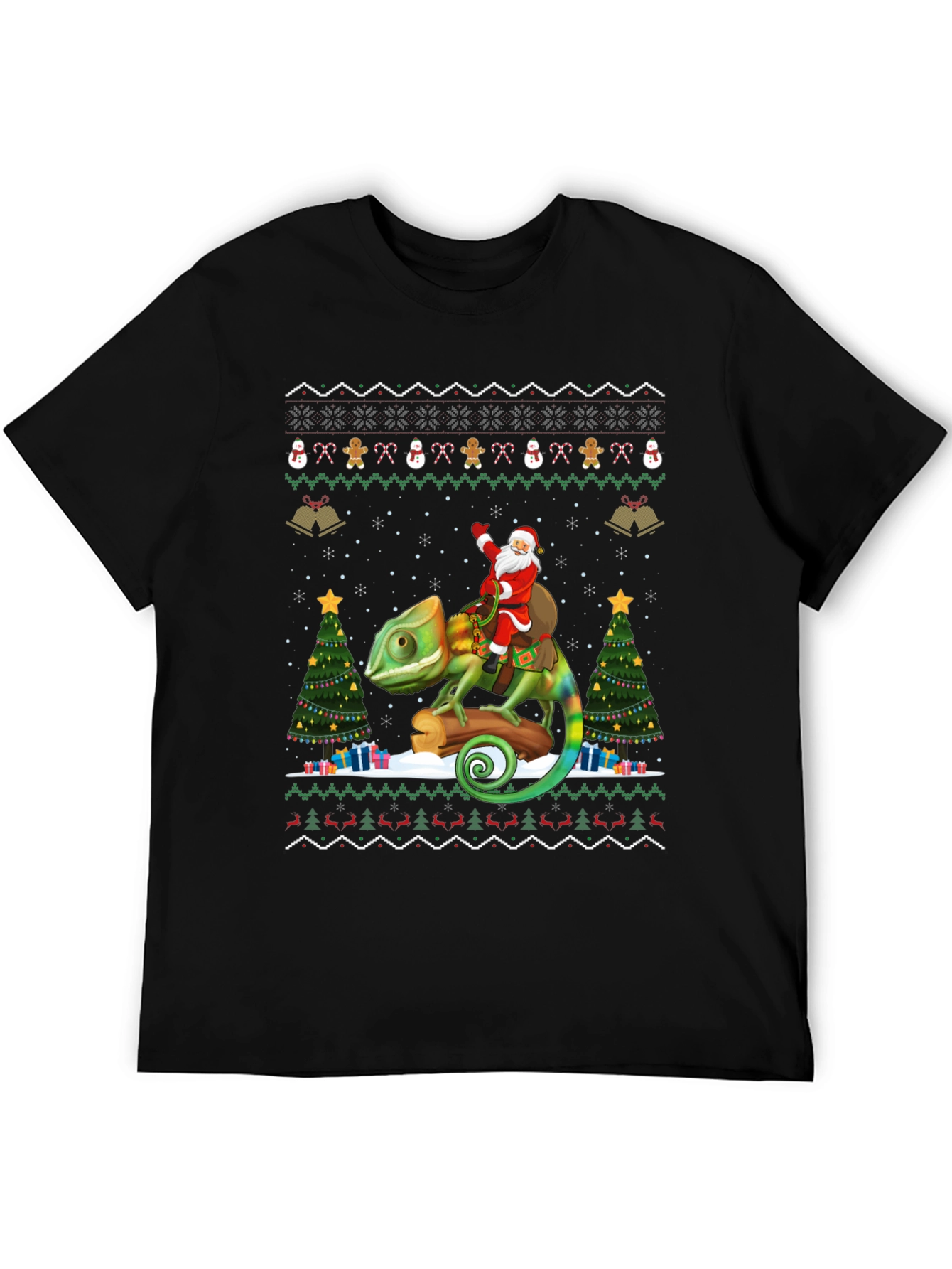 Chameleon Santa Christmas Tee