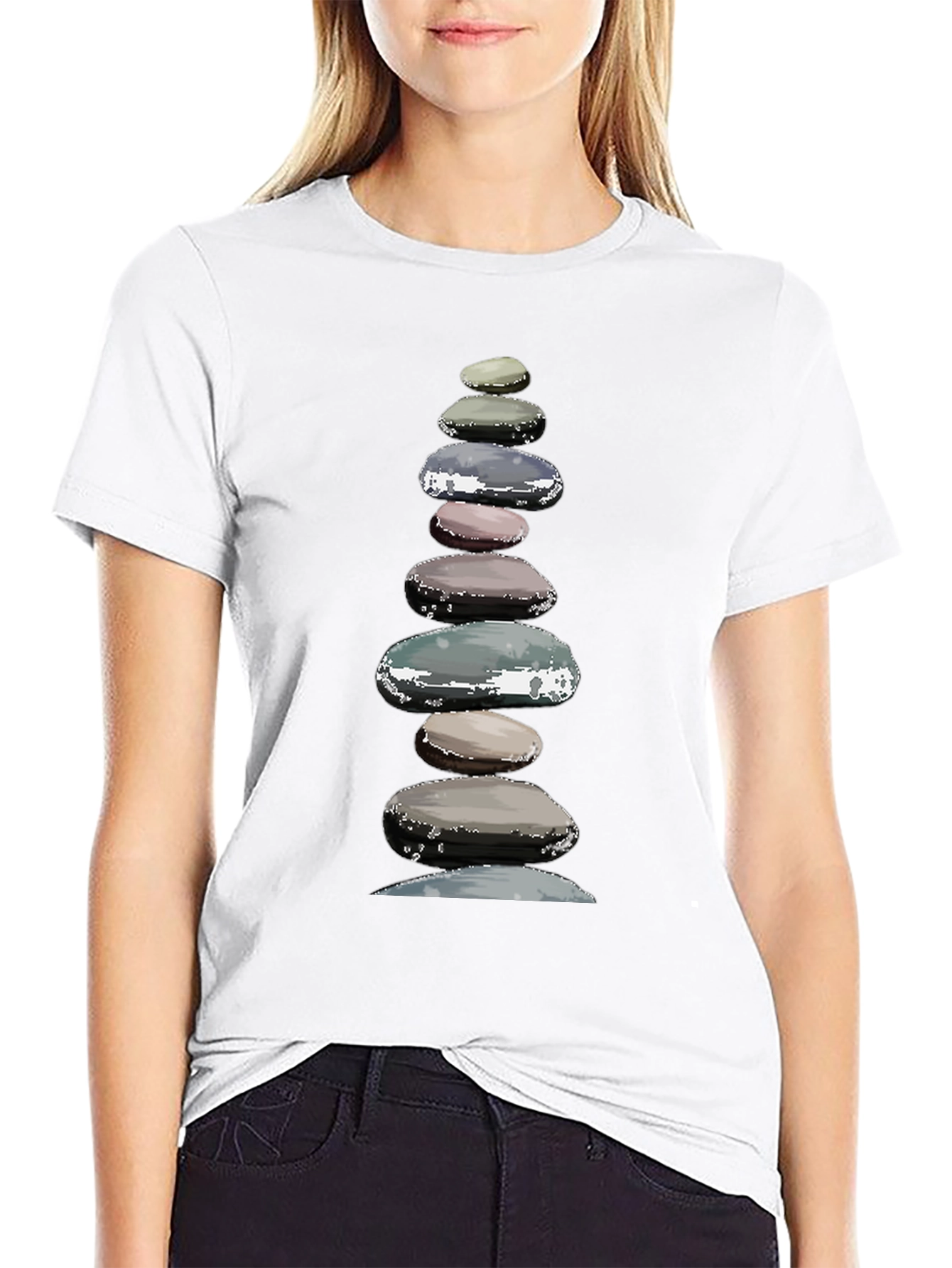 Zen Stone Stack Graphic T-Shirt