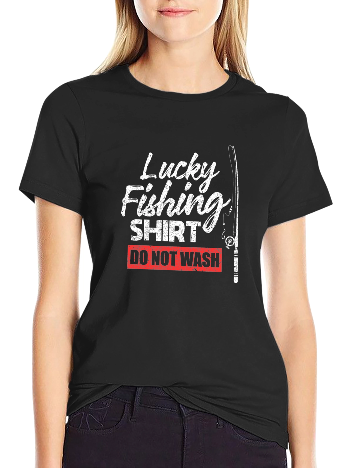 Lucky Fishing Shirt - Do Not Wash Novelty Tee