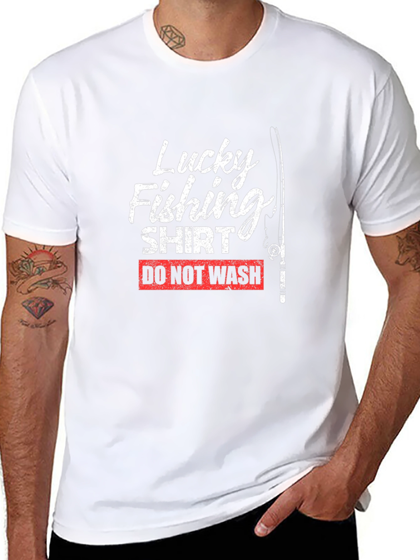 Lucky Fishing Shirt - Do Not Wash Novelty Tee
