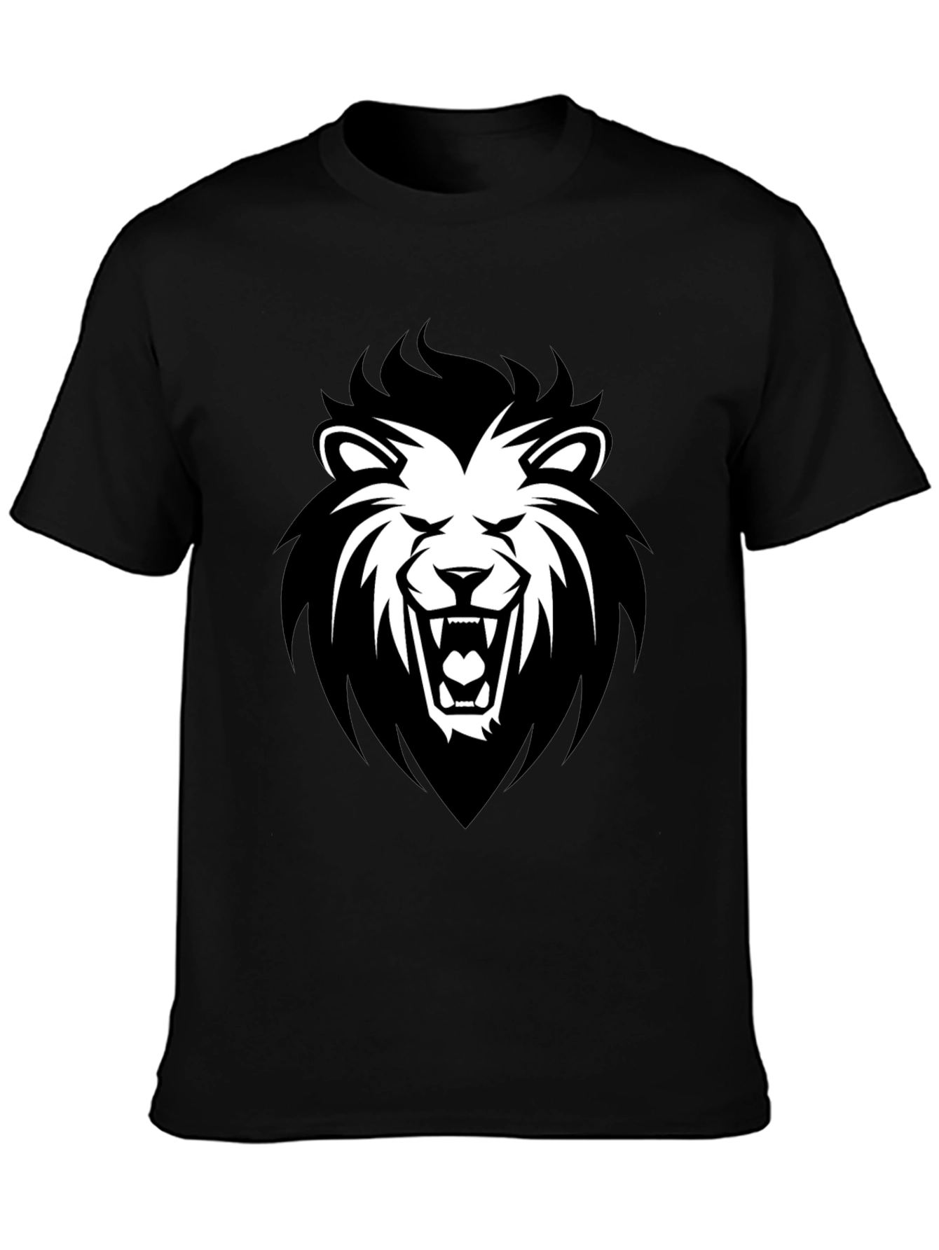 Black Lion Graphic T-Shirt - Fierce Style