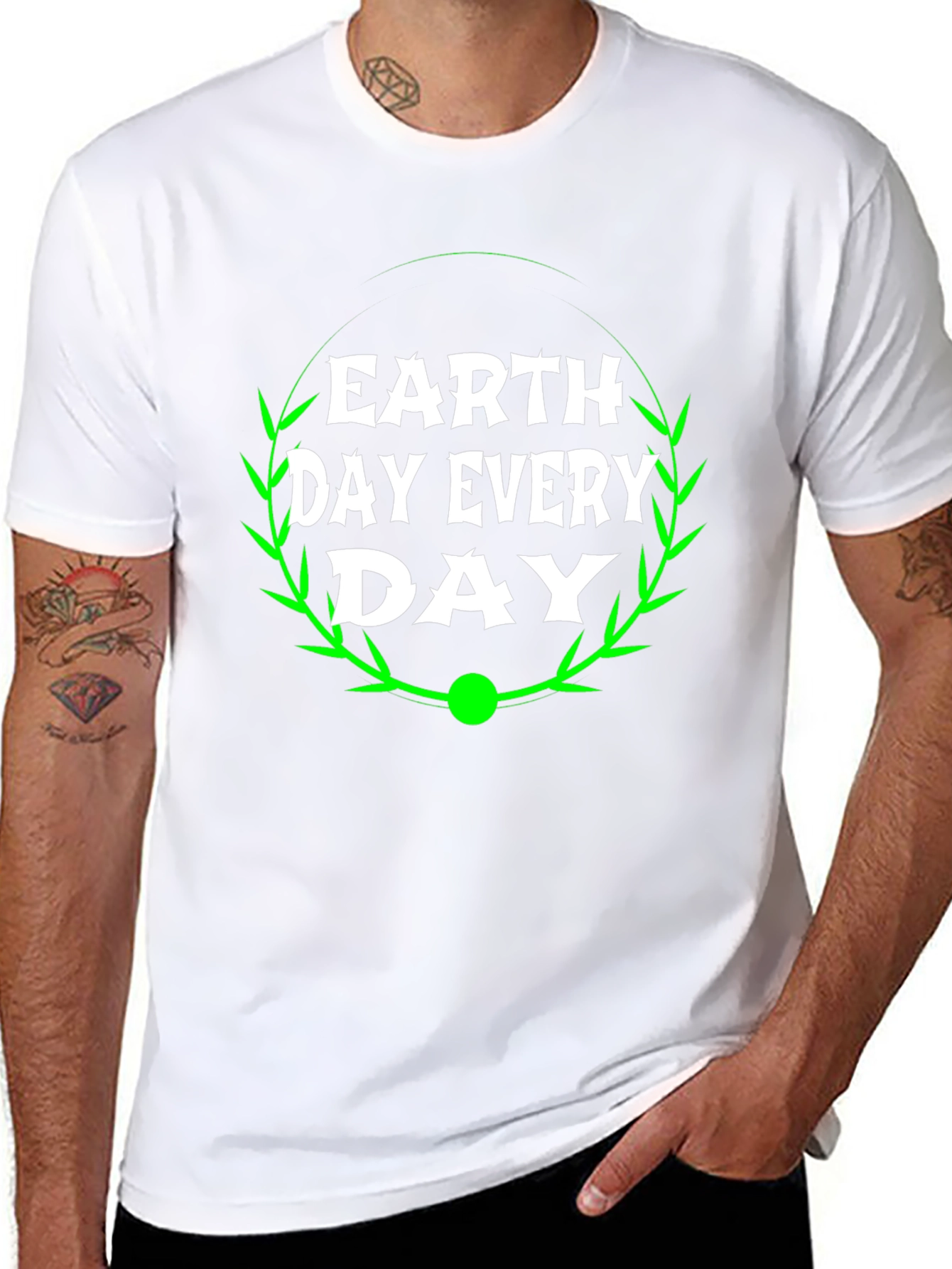 Earth Day Every Day Black Graphic Tee