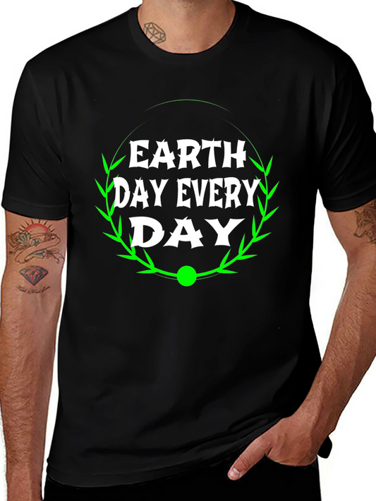Earth Day Every Day Black Graphic Tee