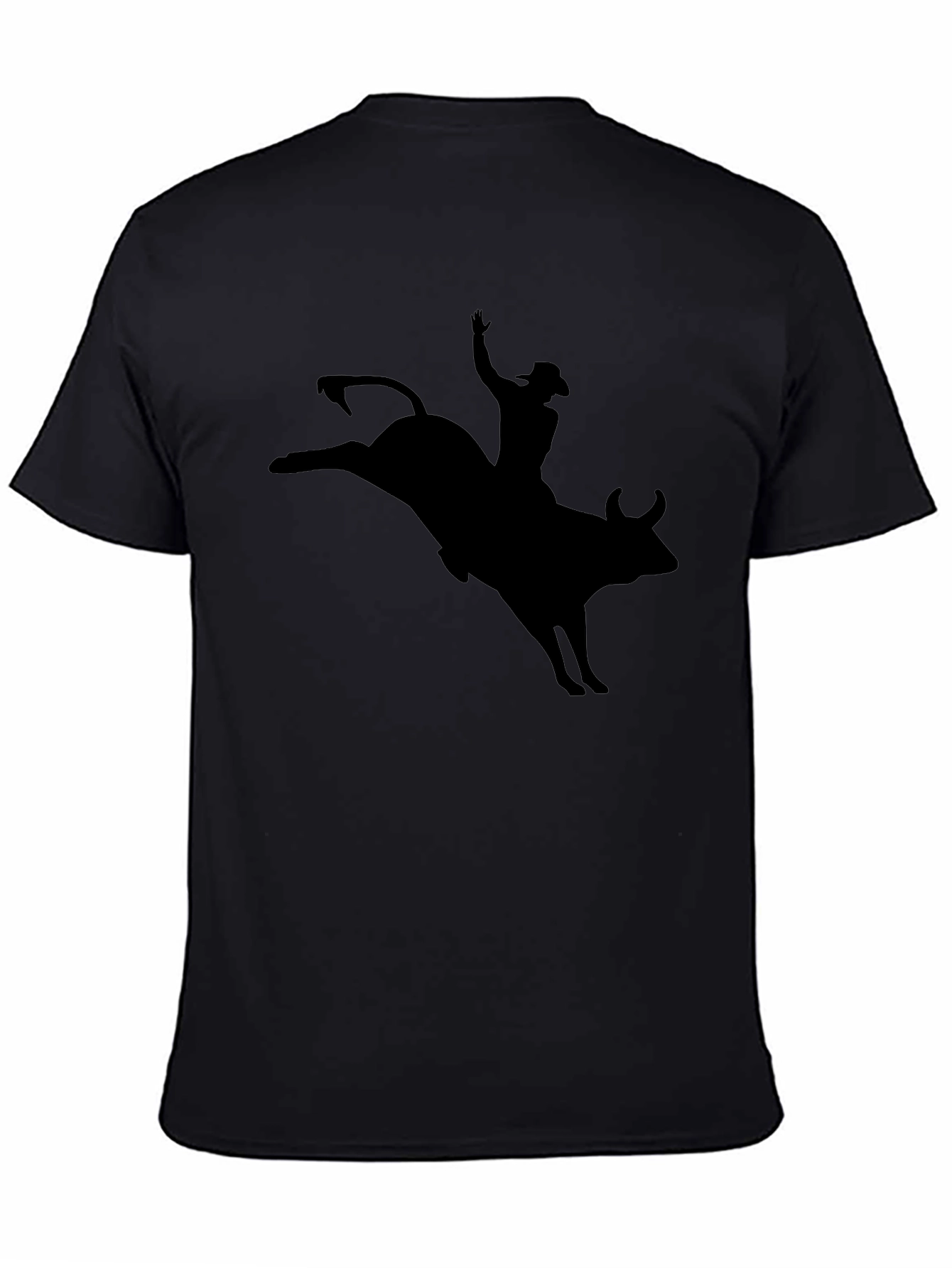 Rodeo Rider Silhouette Graphic T-Shirt - Classic Black Tee