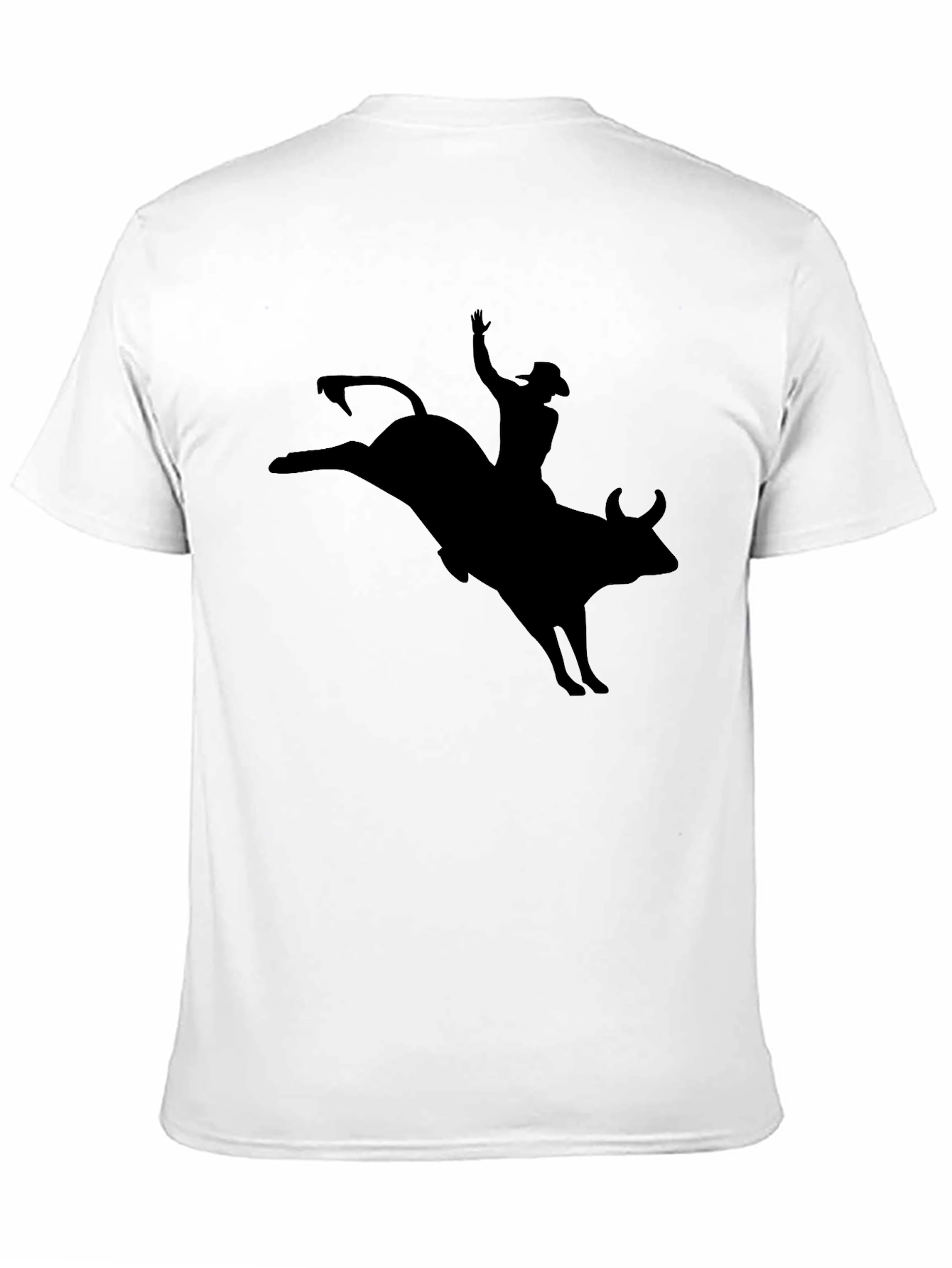 Rodeo Rider Silhouette Graphic T-Shirt - Classic Black Tee