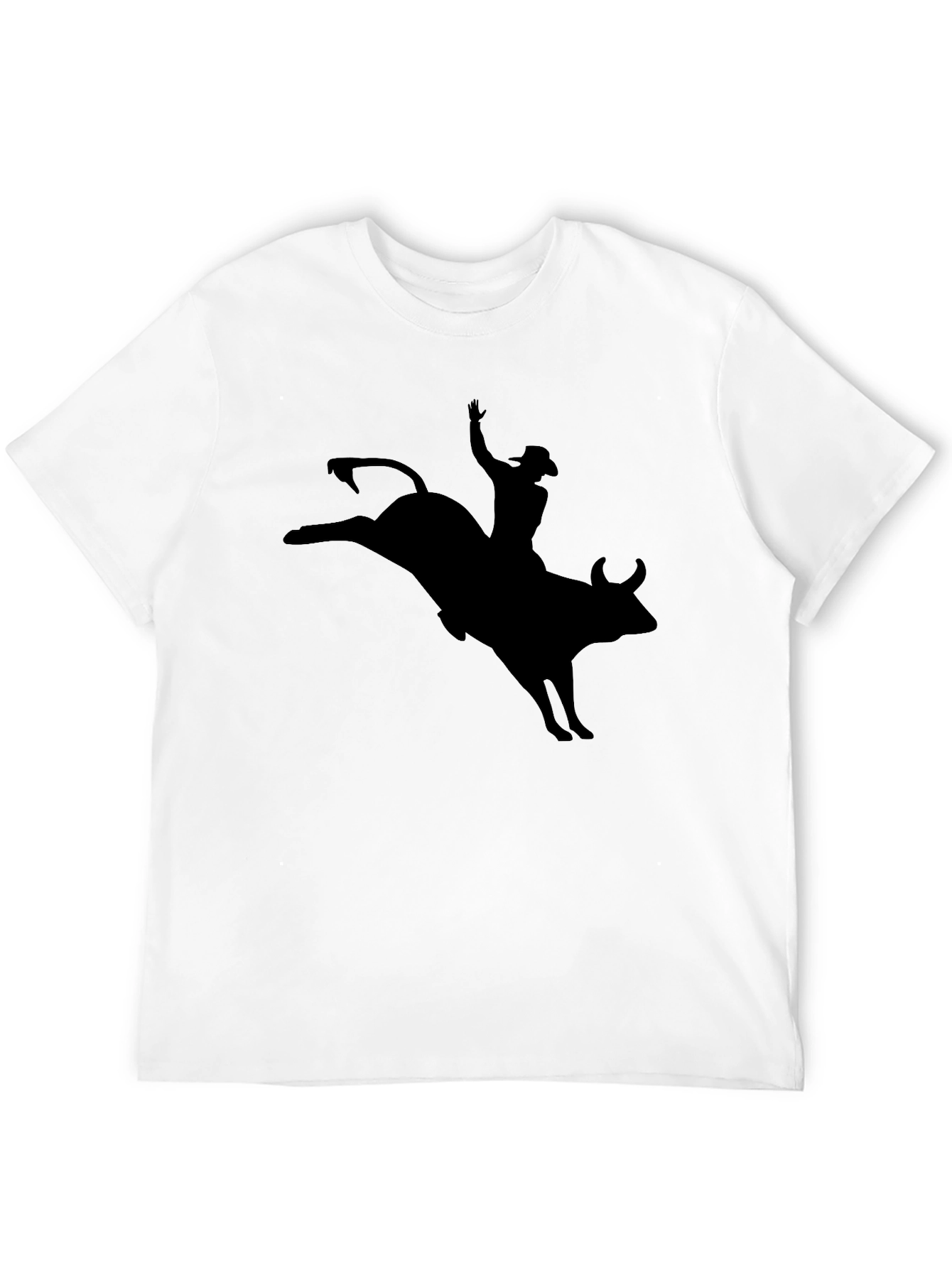 Rodeo Rider Silhouette Graphic T-Shirt - Classic Black Tee