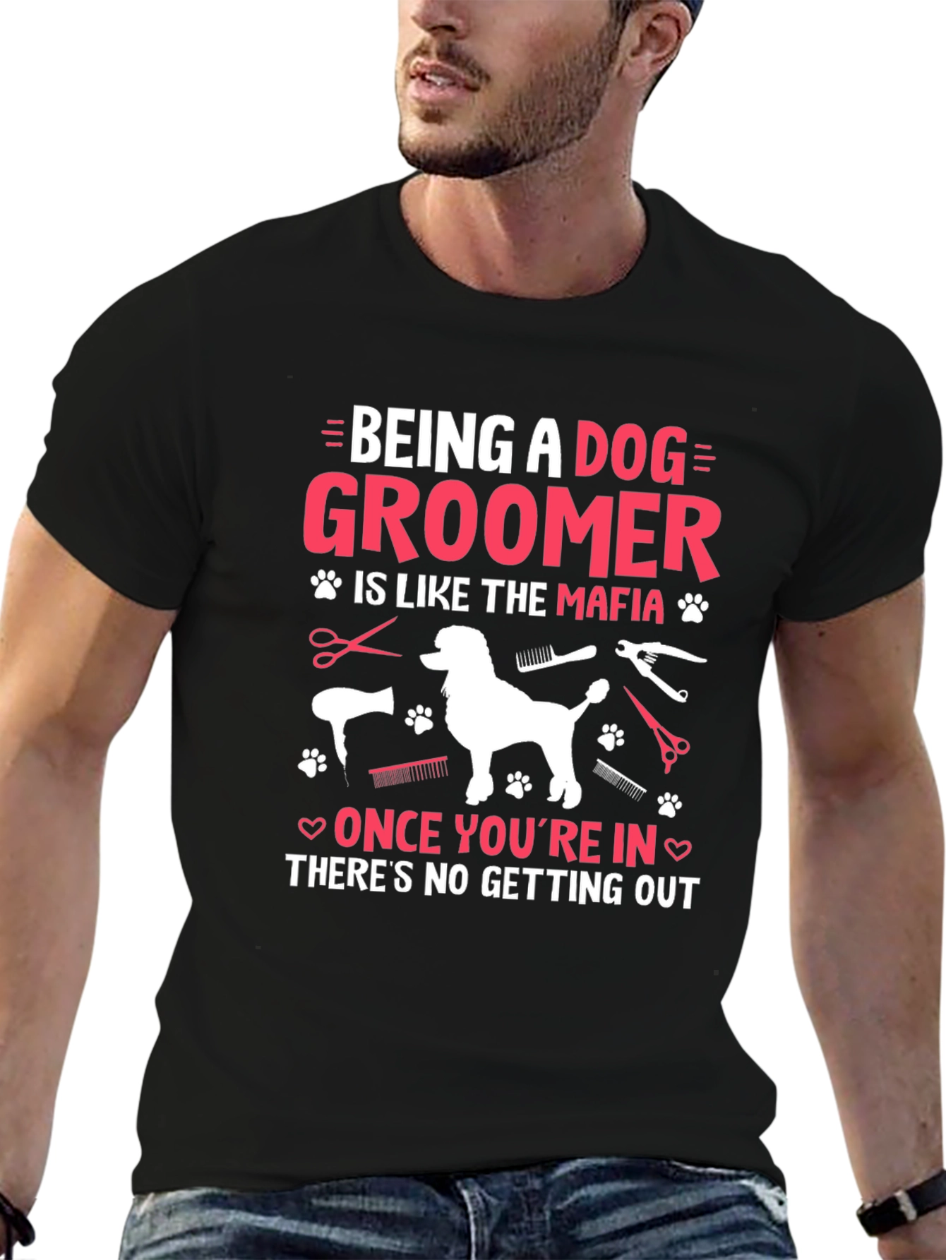 Dog Groomer Mafia T-Shirt - Grooming Humor Tee