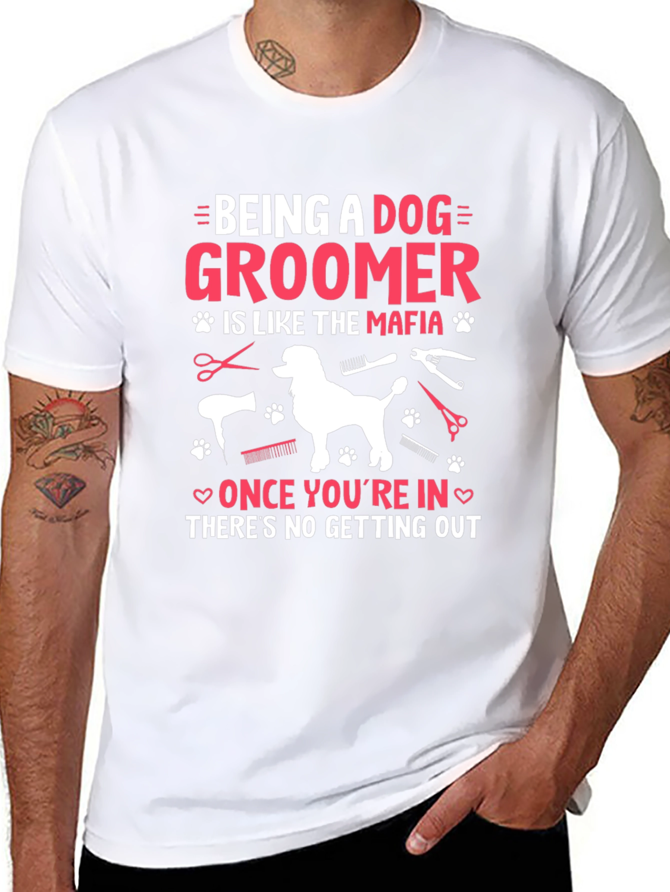 Dog Groomer Mafia T-Shirt - Grooming Humor Tee