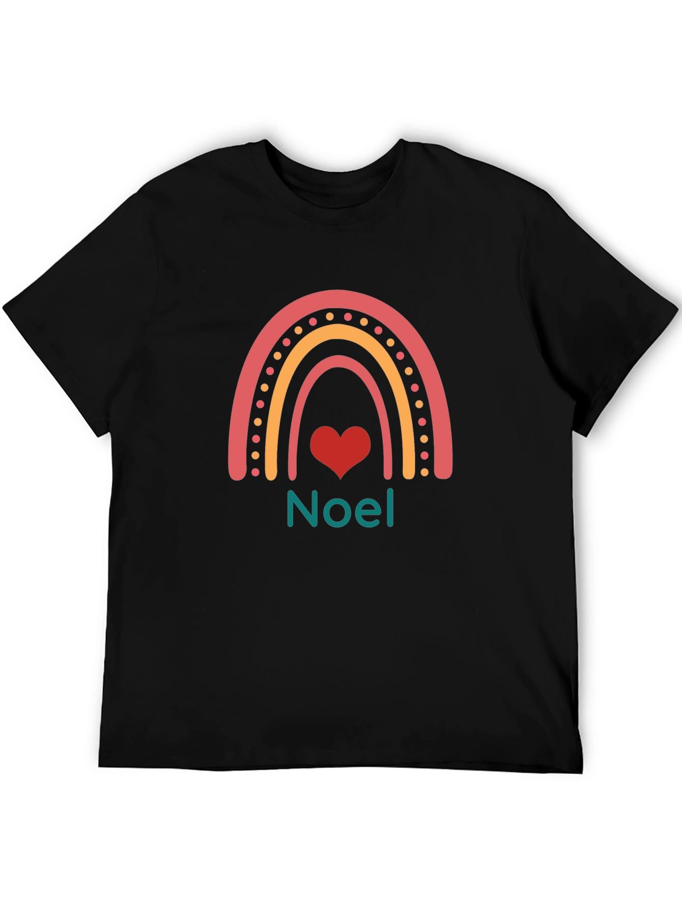Festive Noel Rainbow Heart T-Shirt