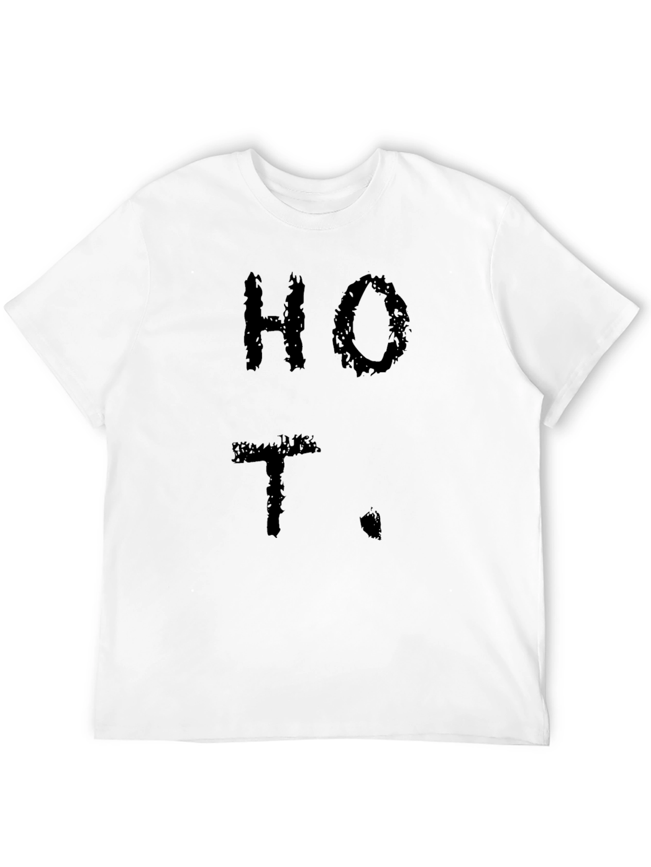 HOT. Black Graphic T-Shirt - Bold Statement Tee