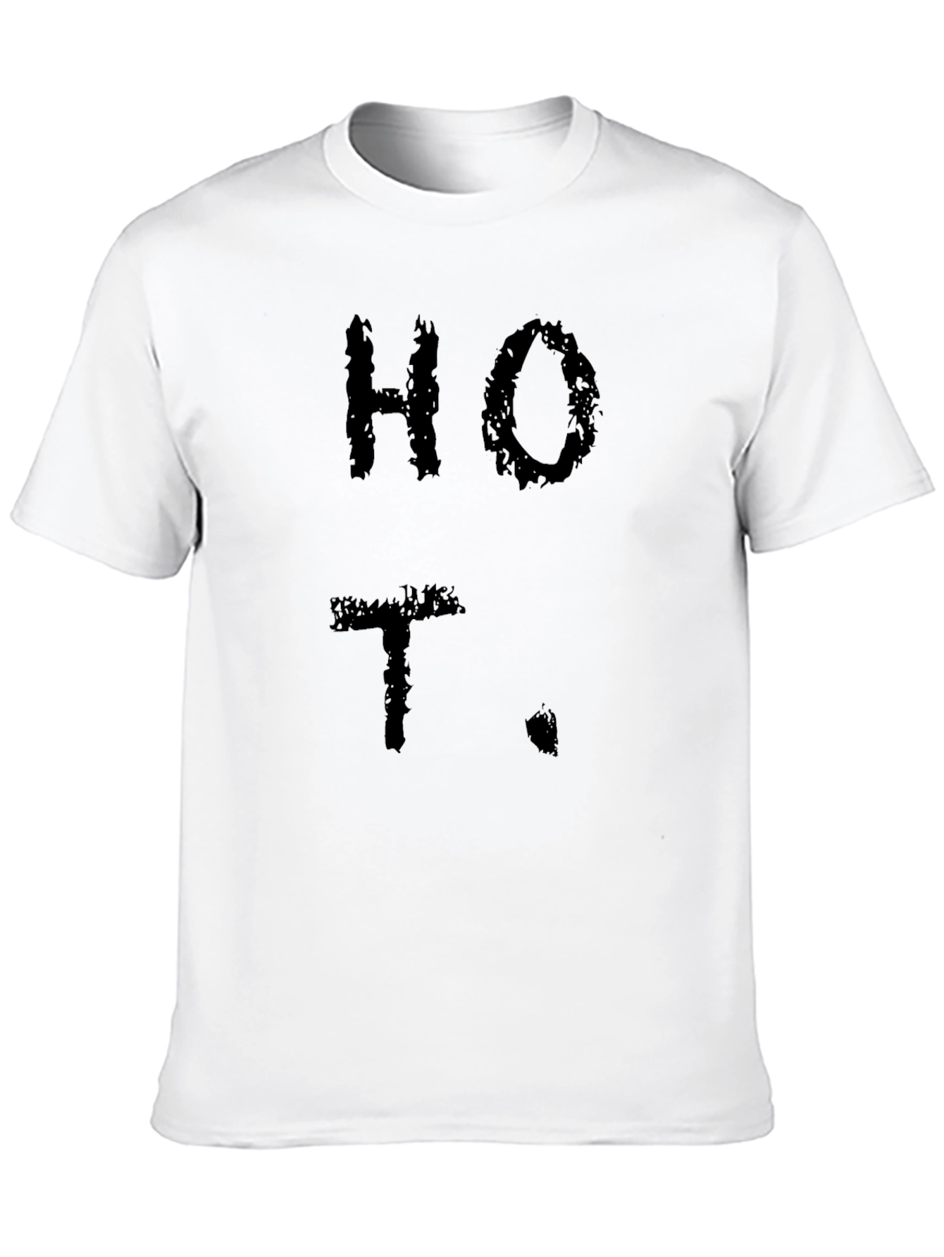 HOT. Black Graphic T-Shirt - Bold Statement Tee