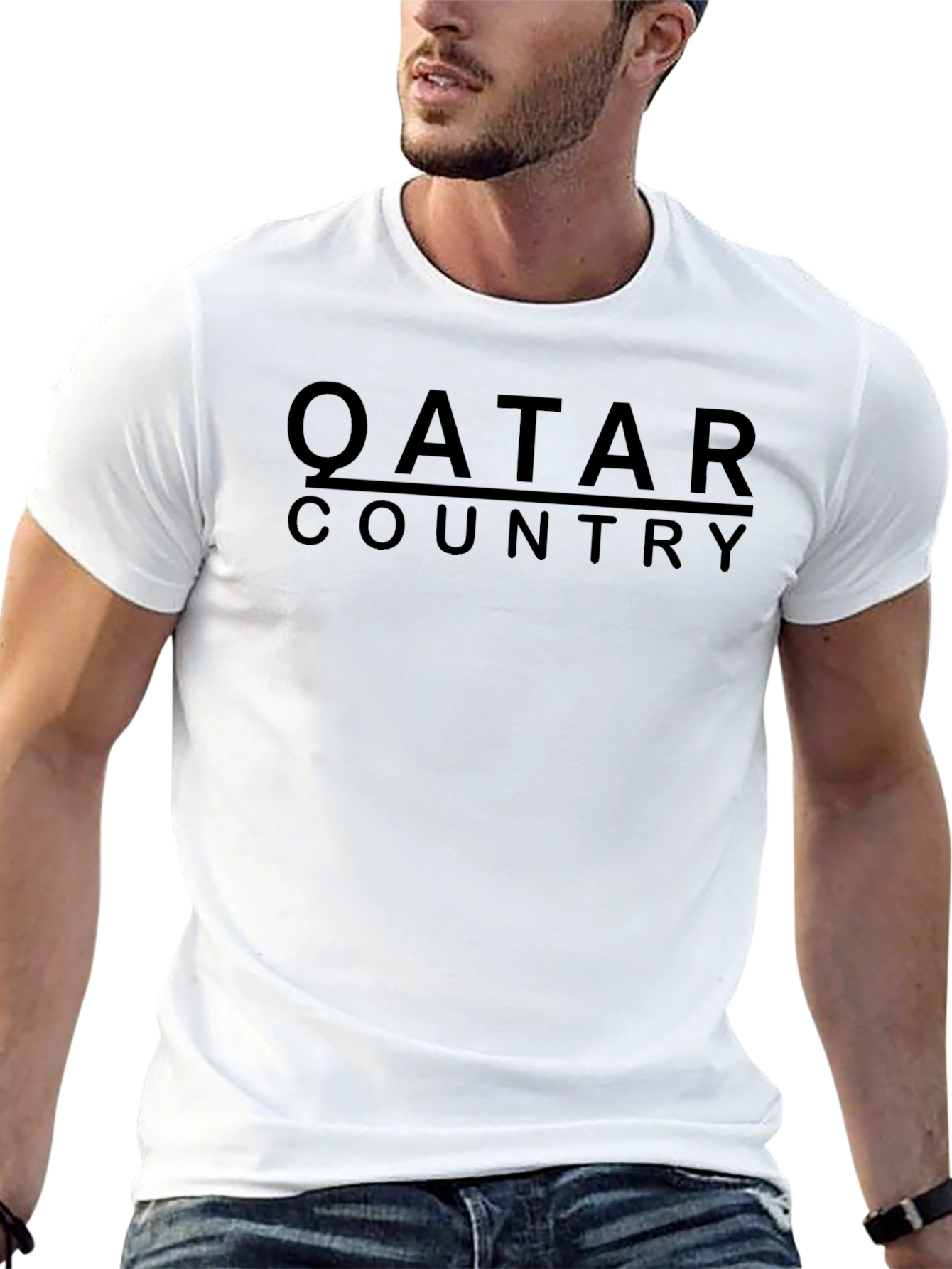 Qatar Country Black T-Shirt - Stylish Graphic Tee