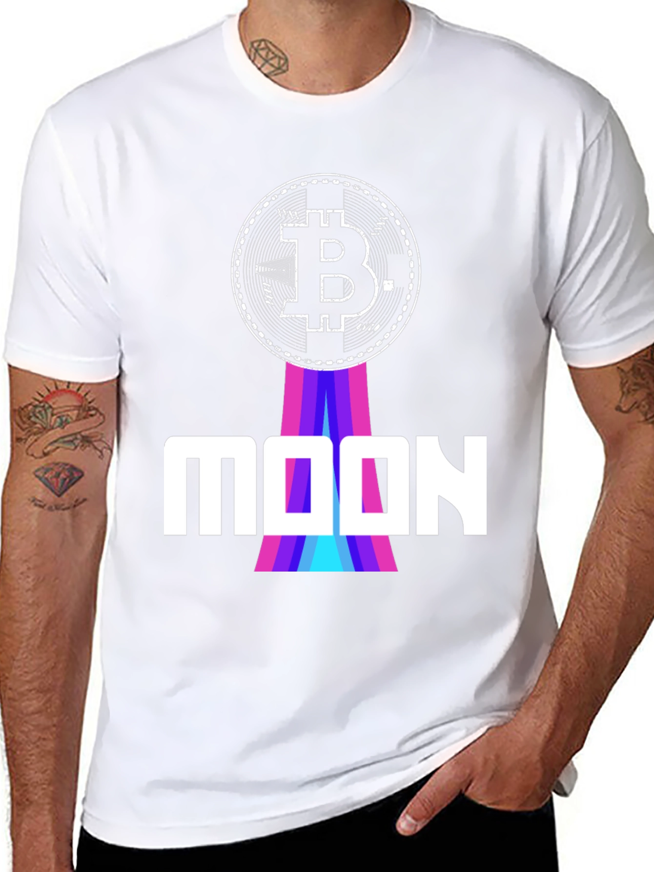 Bitcoin to the Moon Graphic Tee - Black
