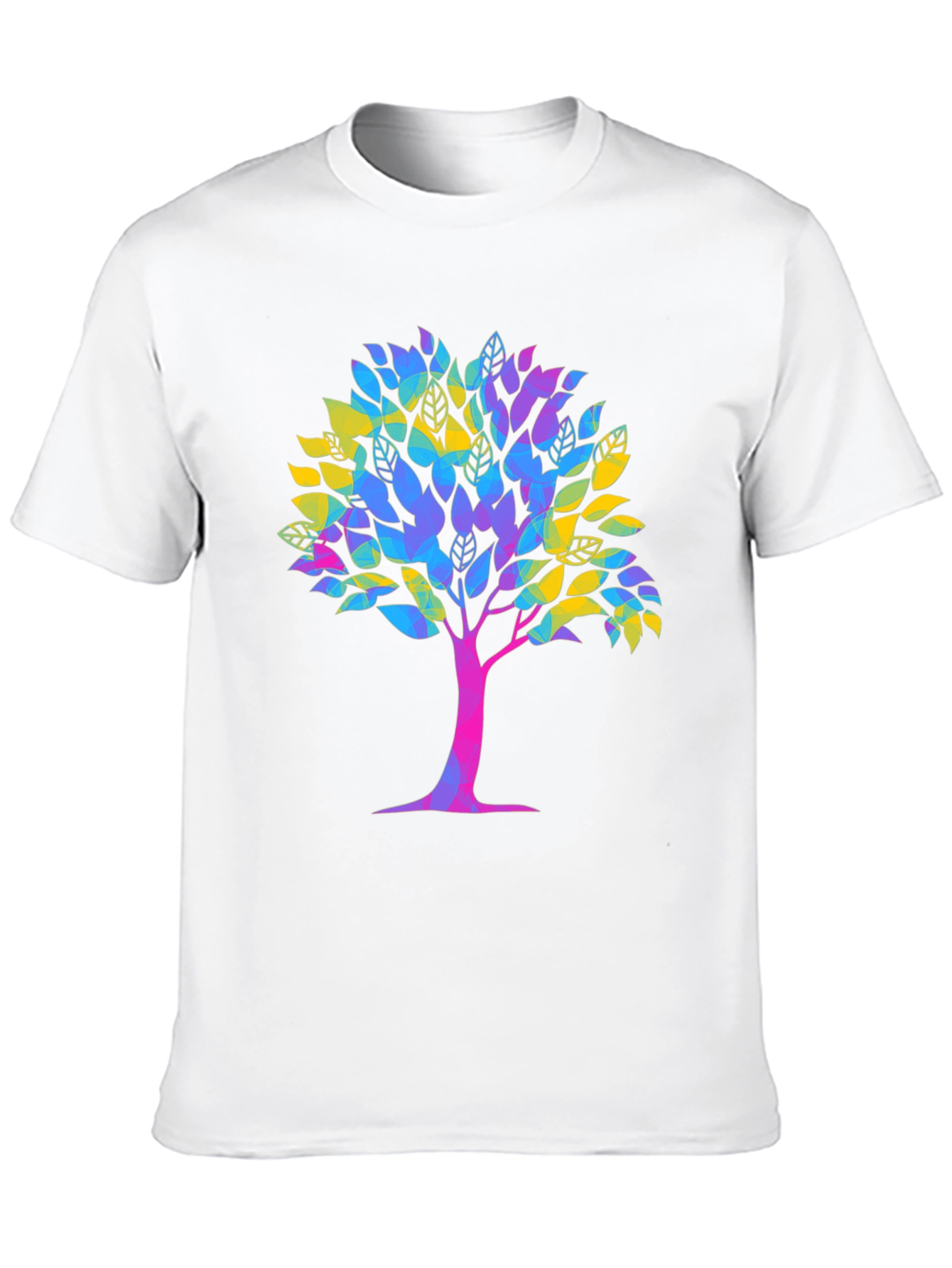 Vibrant Tree Graphic Tee - Unisex Black T-Shirt