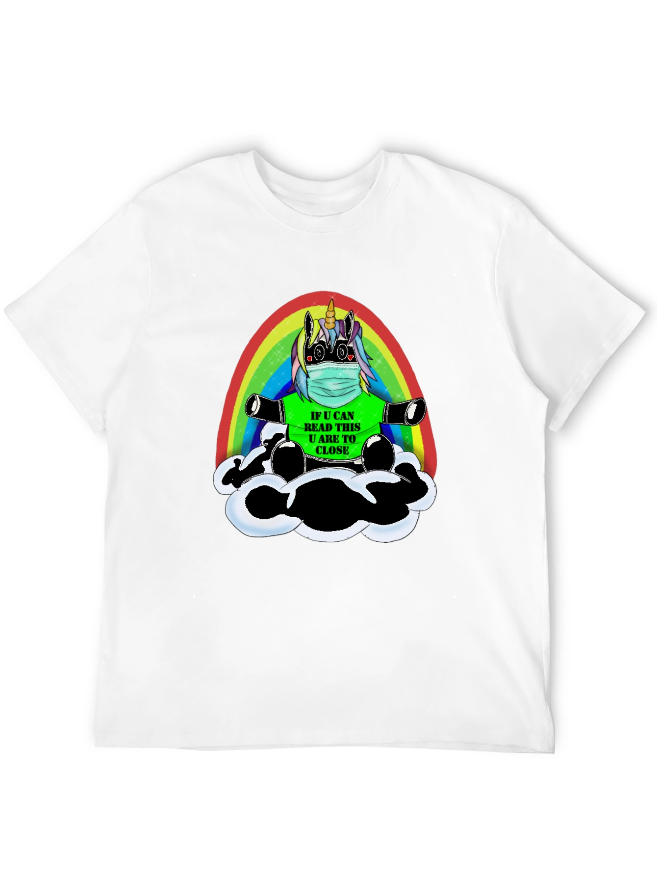 Funny Unicorn Rainbow Graphic T-Shirt