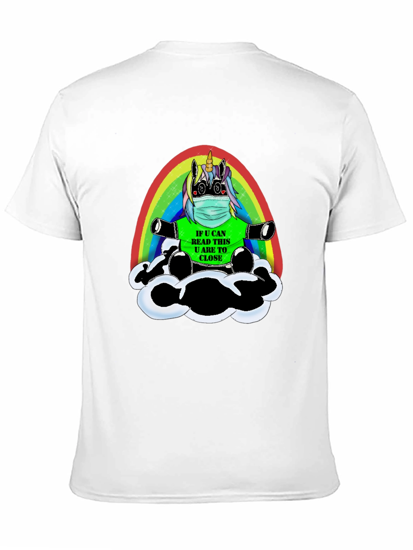 Funny Unicorn Rainbow Graphic T-Shirt