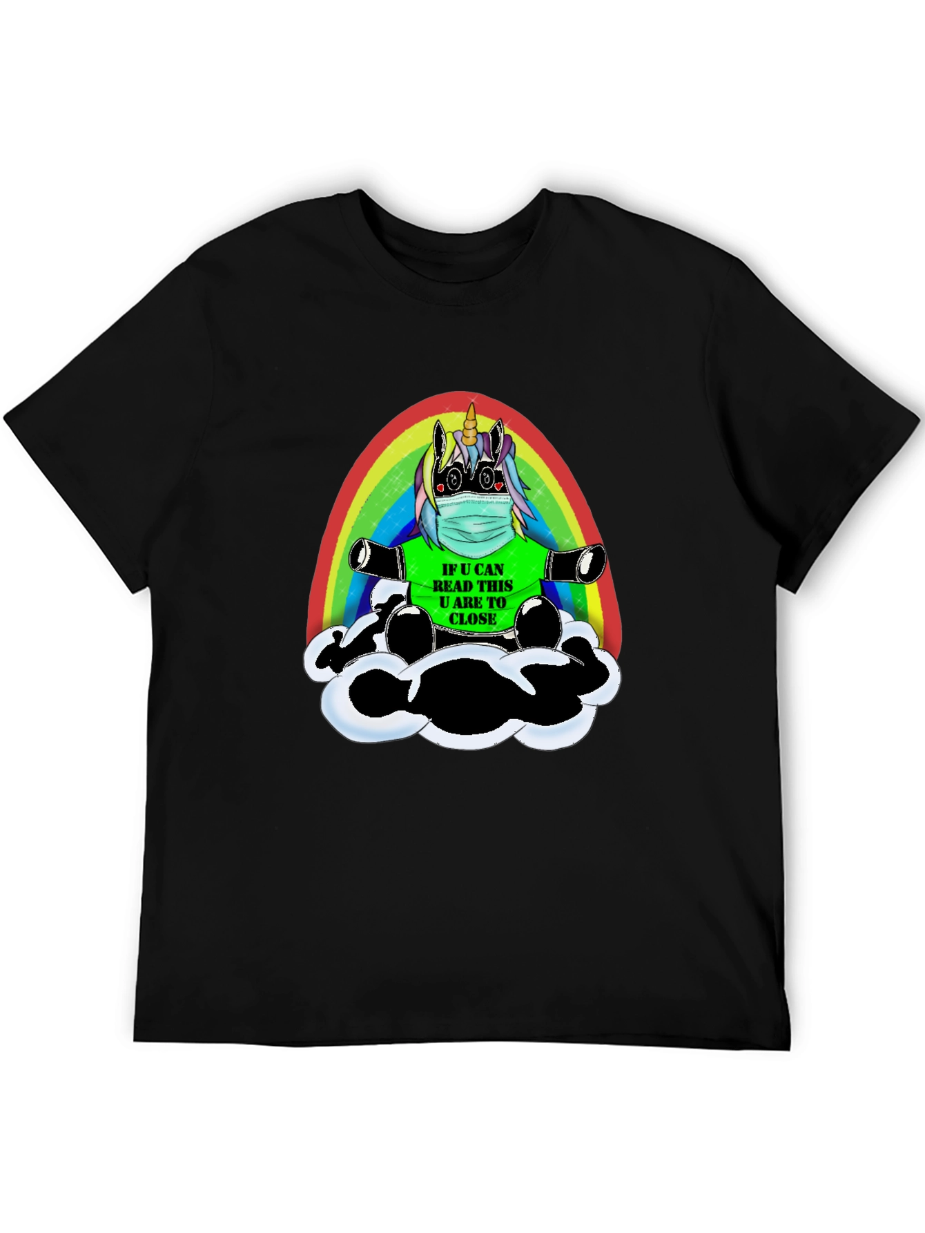 Funny Unicorn Rainbow Graphic T-Shirt