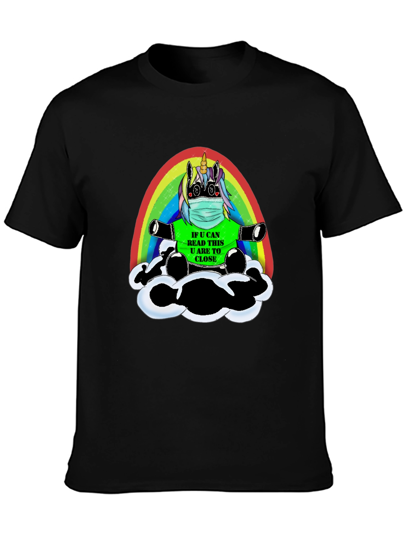Funny Unicorn Rainbow Graphic T-Shirt