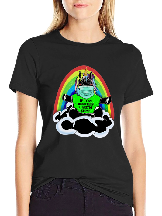 Funny Unicorn Rainbow Graphic T-Shirt