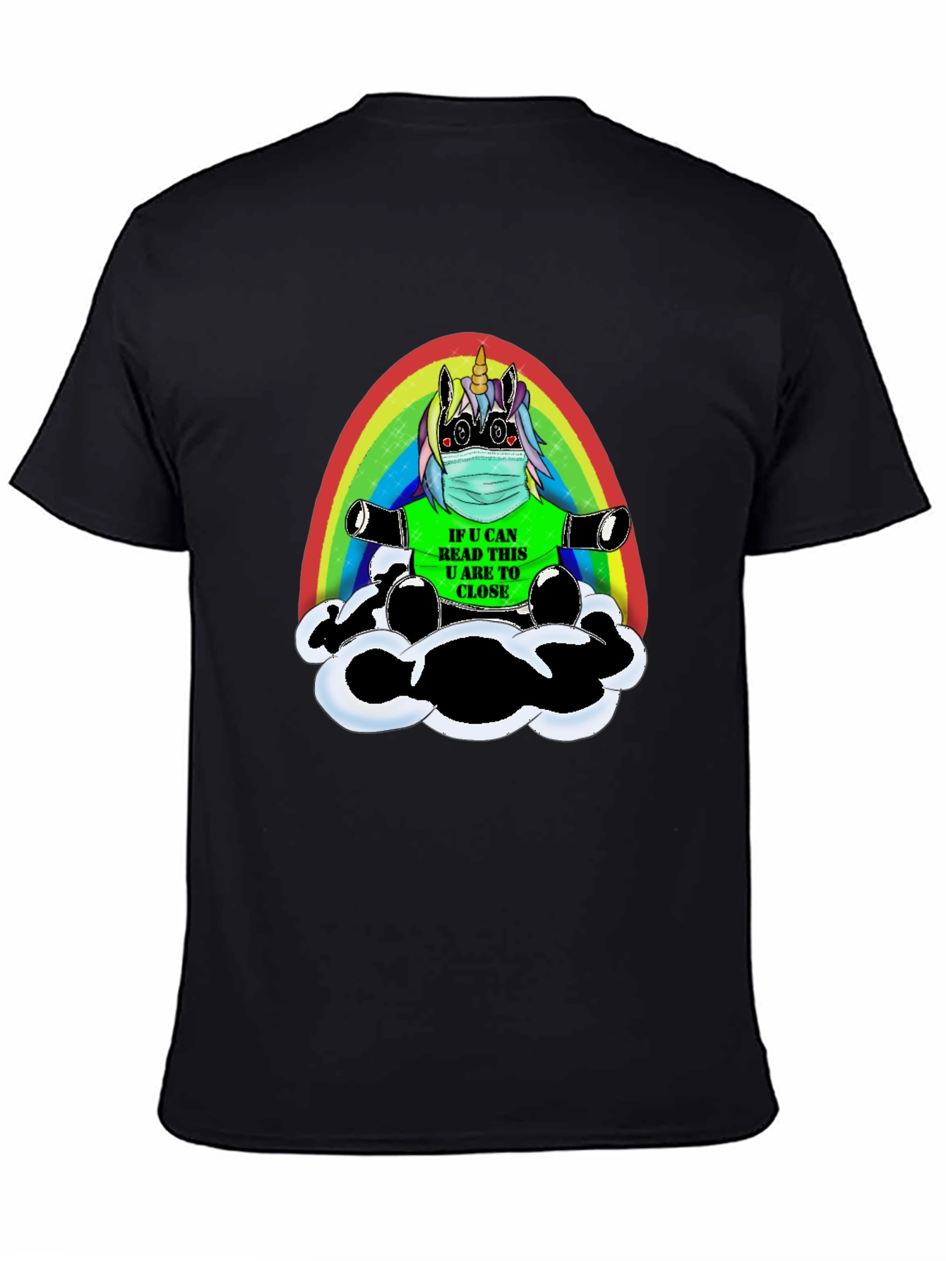 Funny Unicorn Rainbow Graphic T-Shirt