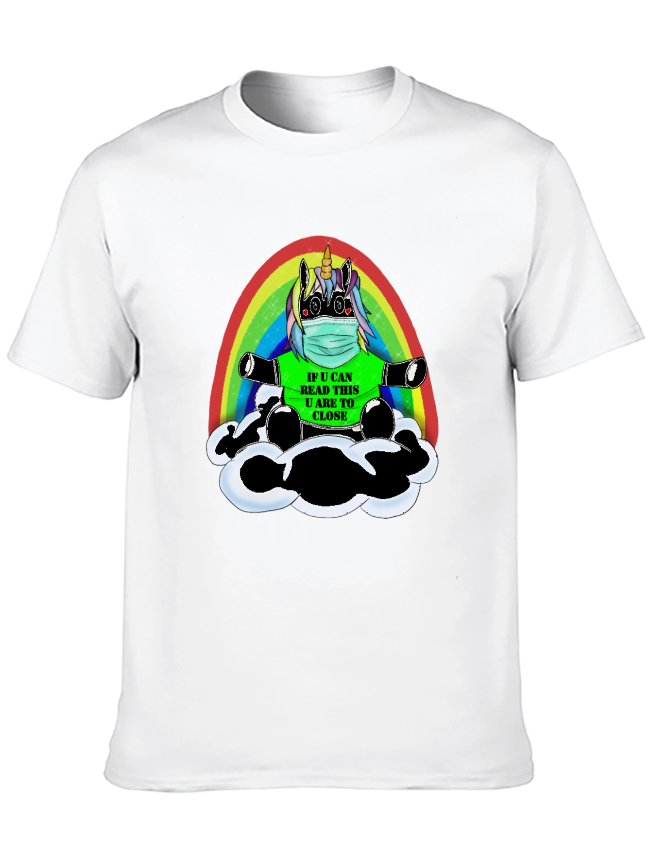 Funny Unicorn Rainbow Graphic T-Shirt