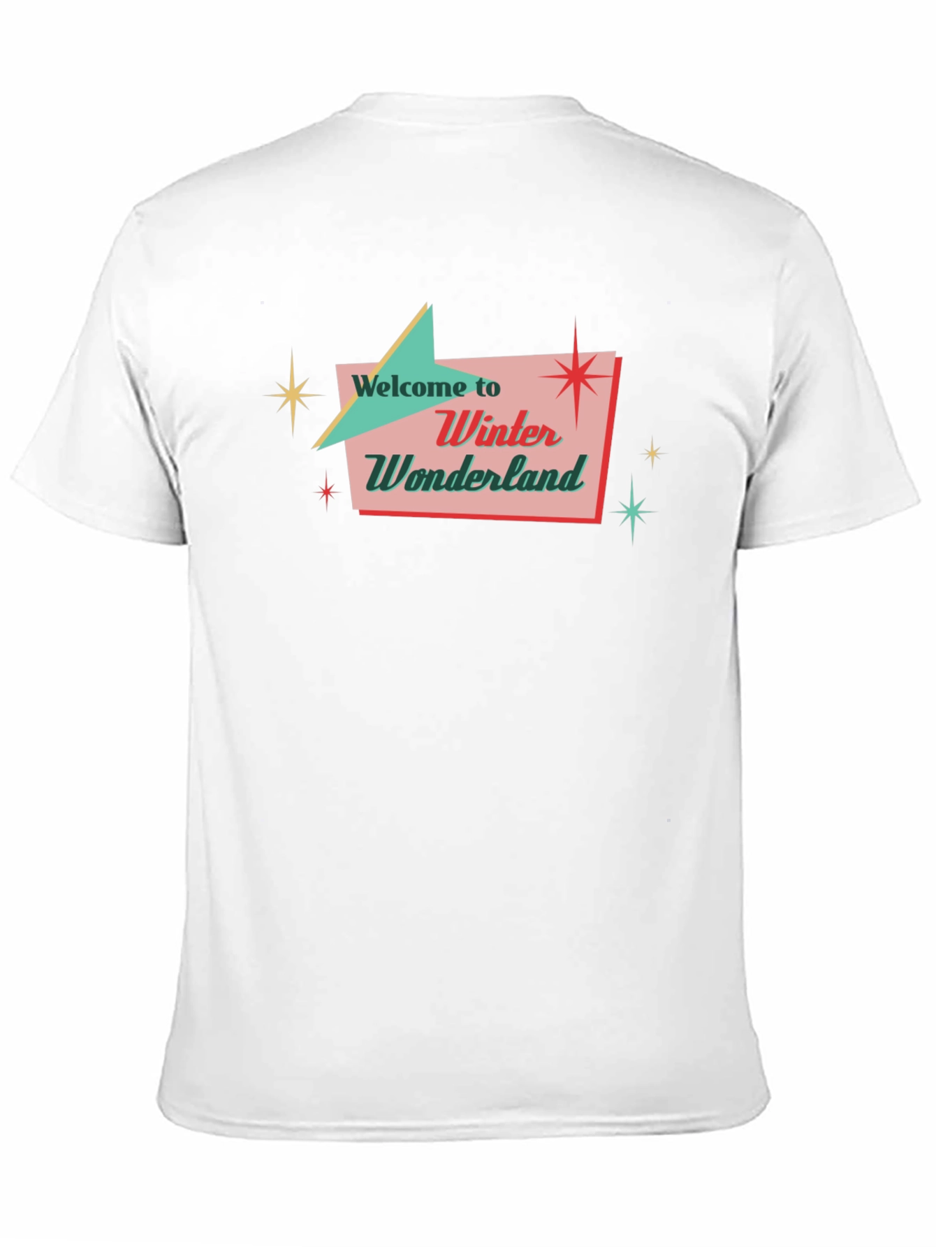 Retro Winter Wonderland Black T-Shirt