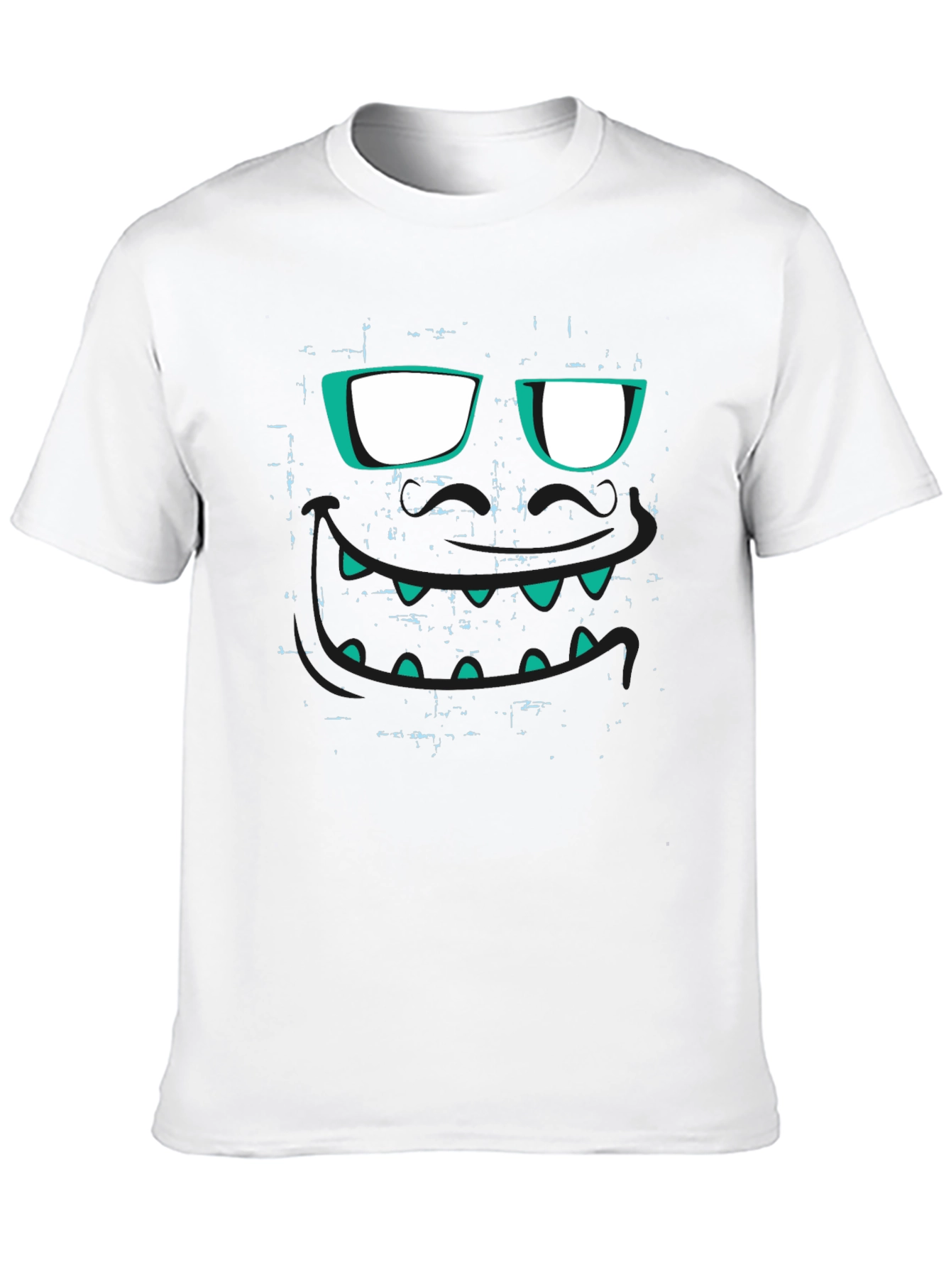 Monster Face Graphic Black T-Shirt