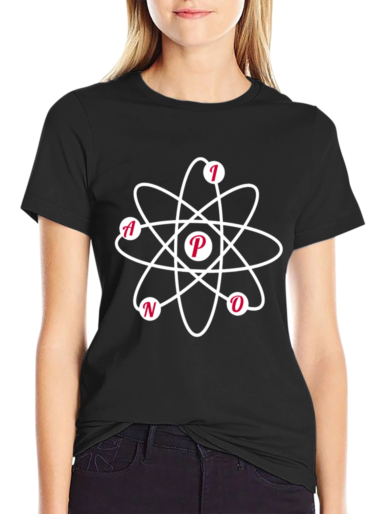 NANO Atom Design Black T-Shirt