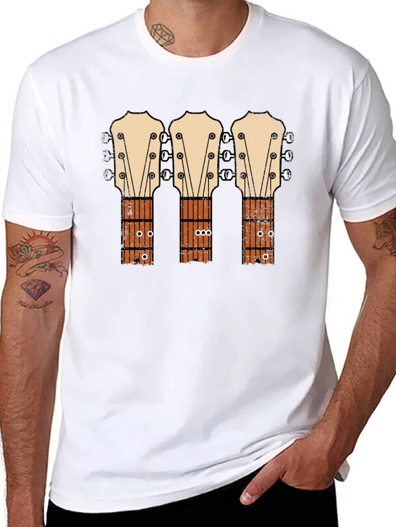 Guitar Headstock T-Shirt - Music Lover Tee
