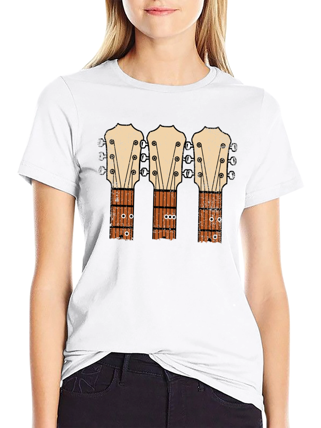Guitar Headstock T-Shirt - Music Lover Tee