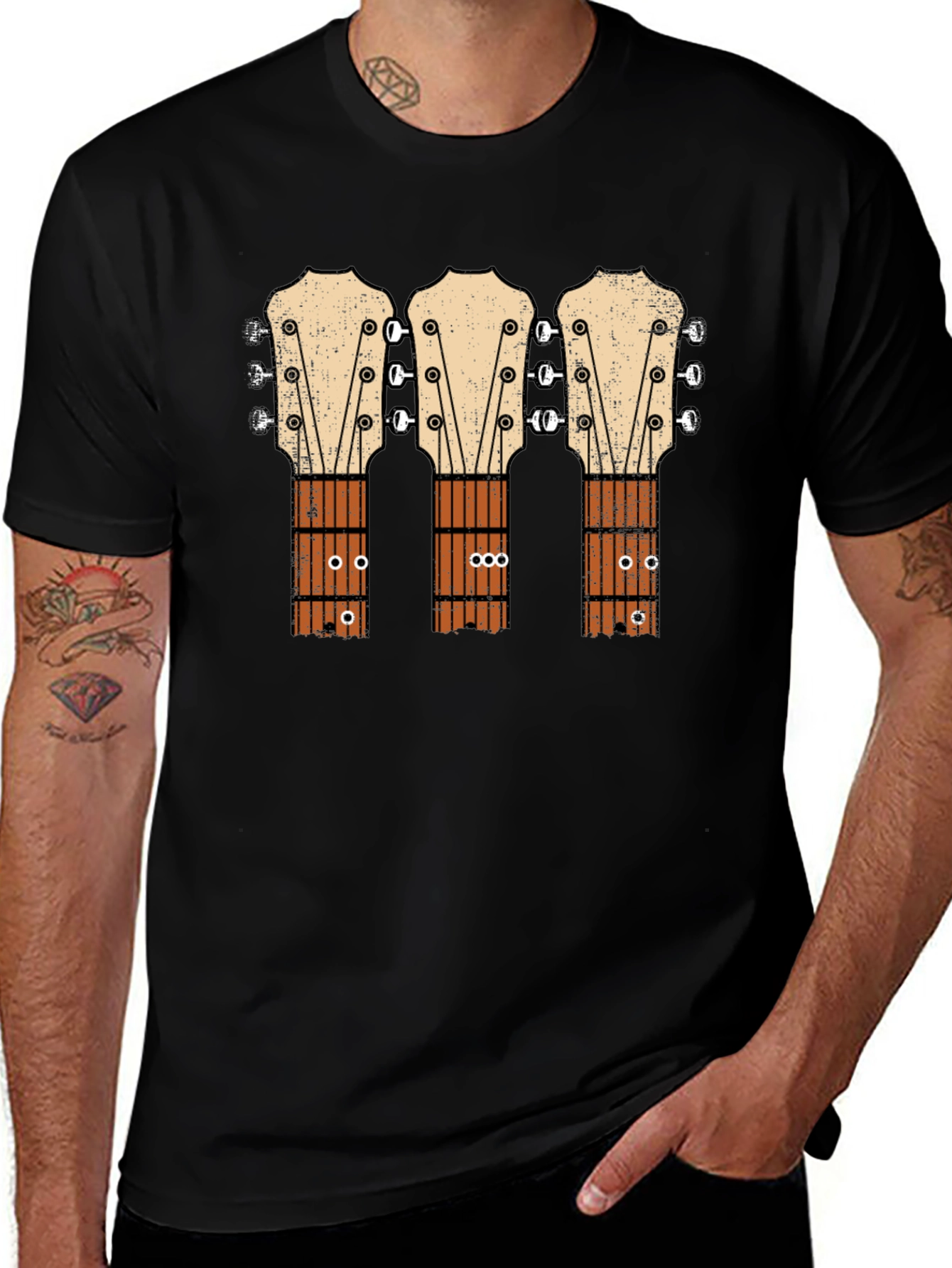 Guitar Headstock T-Shirt - Music Lover Tee