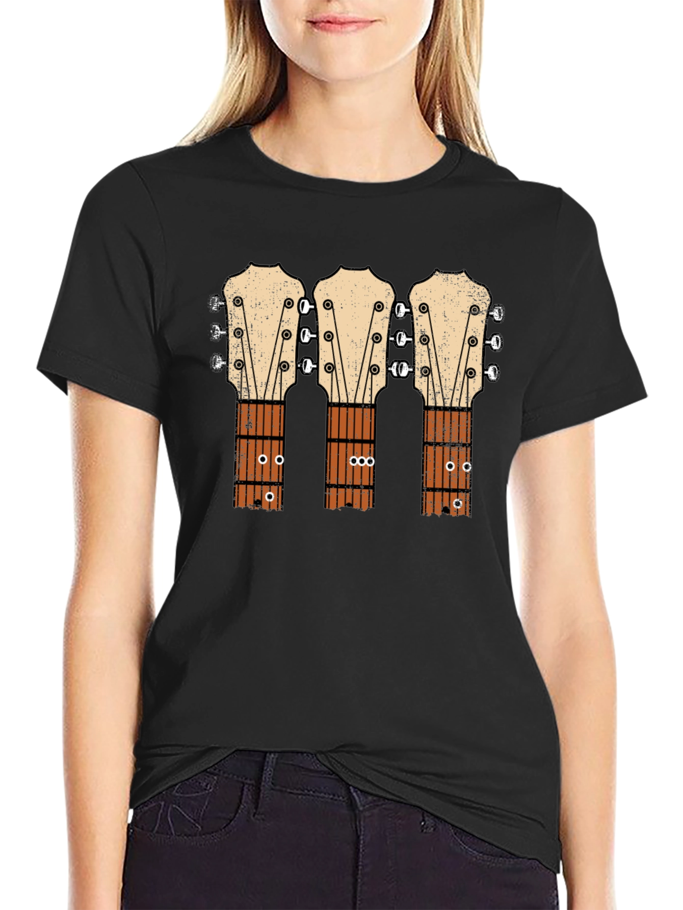 Guitar Headstock T-Shirt - Music Lover Tee