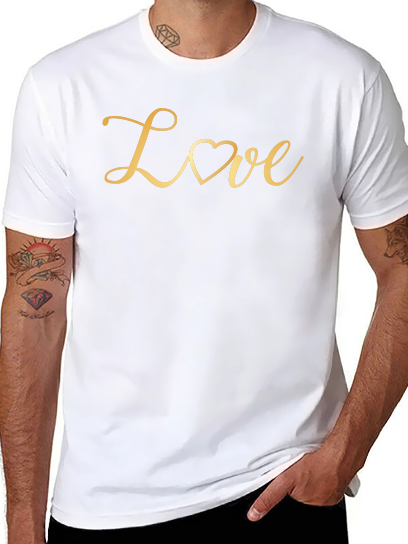 Love Graphic Tee - Stylish Heart Design