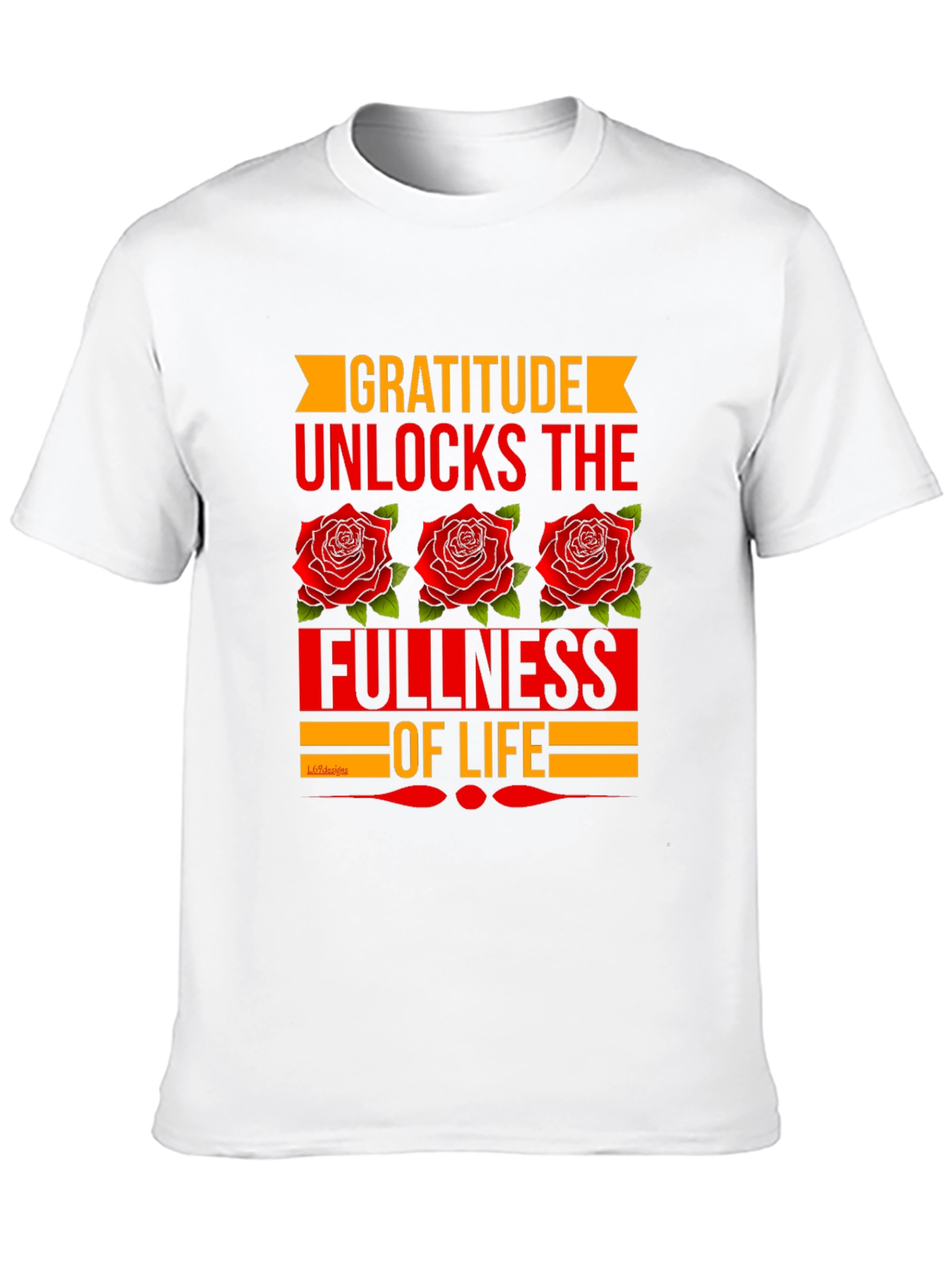 Gratitude Rose Graphic Tee - Black T-Shirt