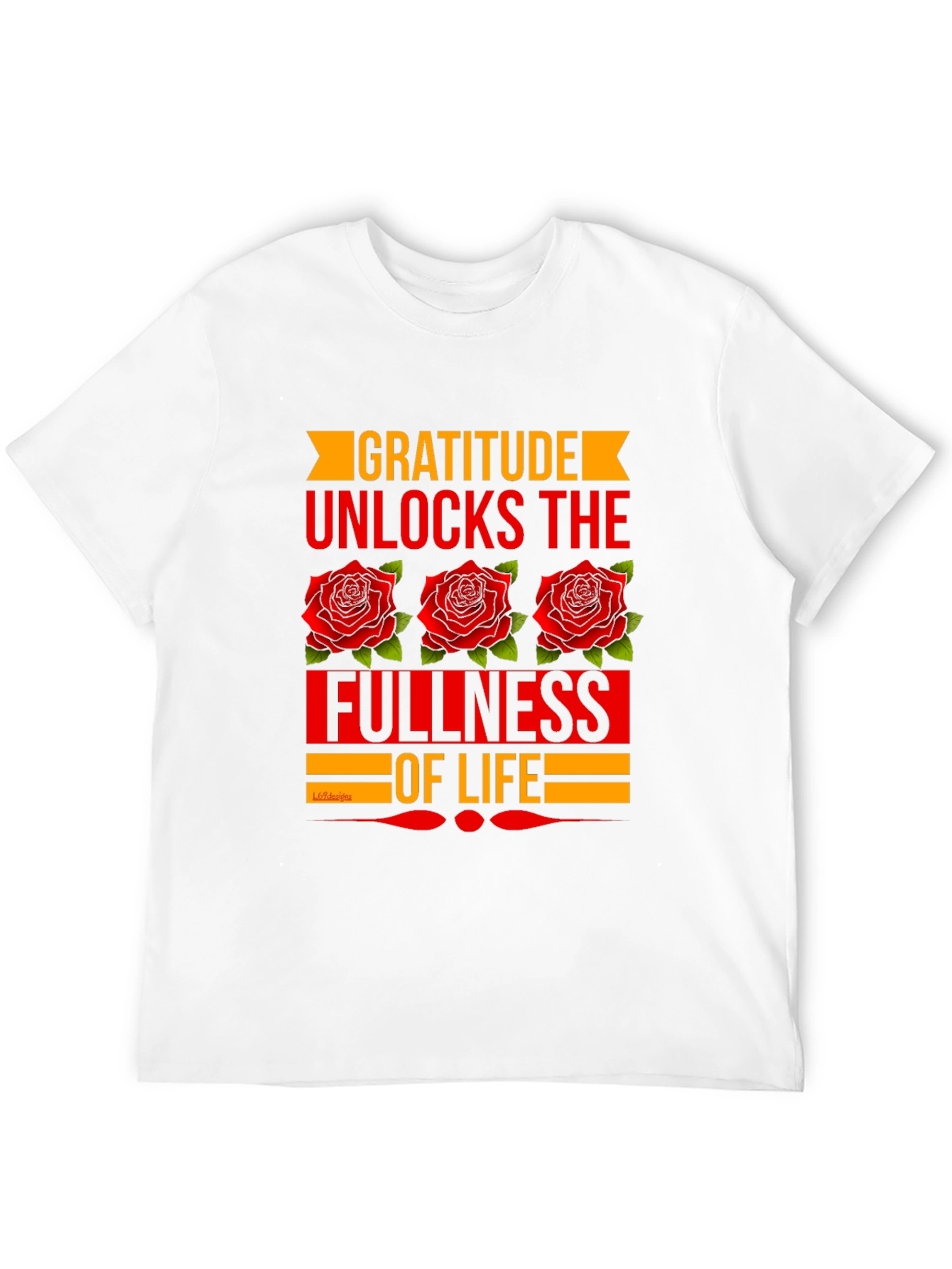 Gratitude Rose Graphic Tee - Black T-Shirt